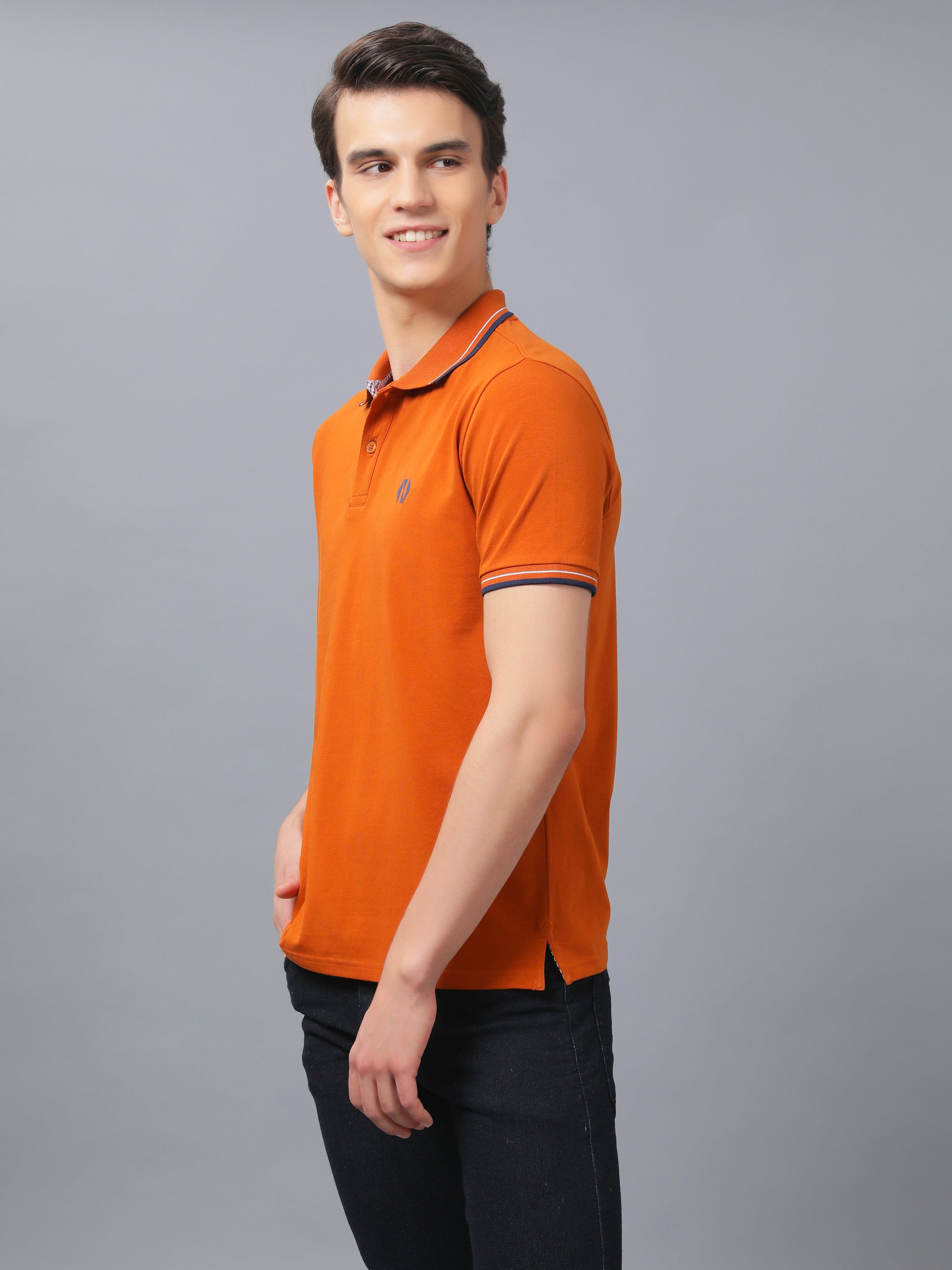 Nimble PURPLE Label Cotton Stretch Regular Polo T-shirt for Men