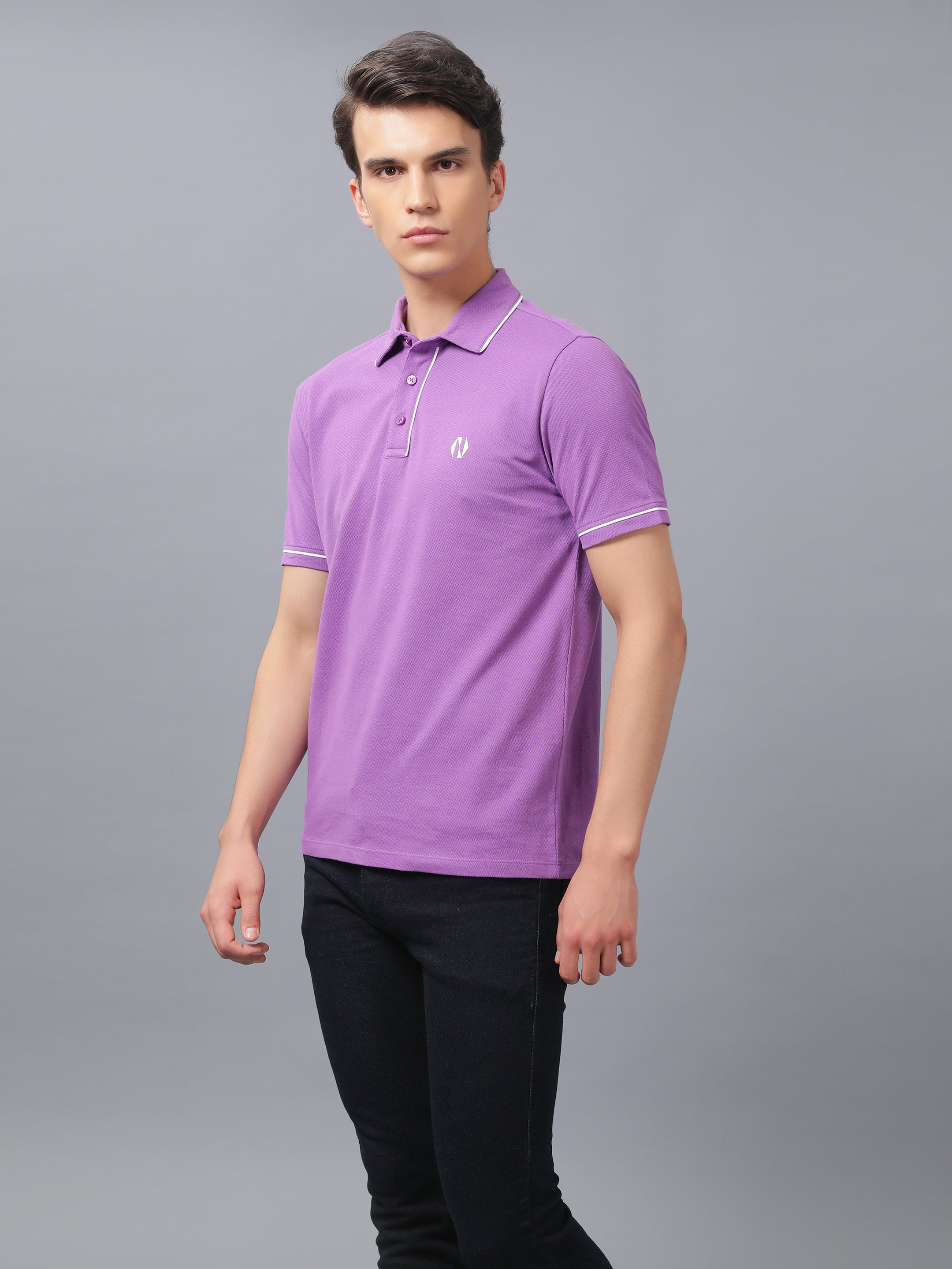 Nimble PURPLE Label  Regular Polo T-shirt With UV Protection for Men