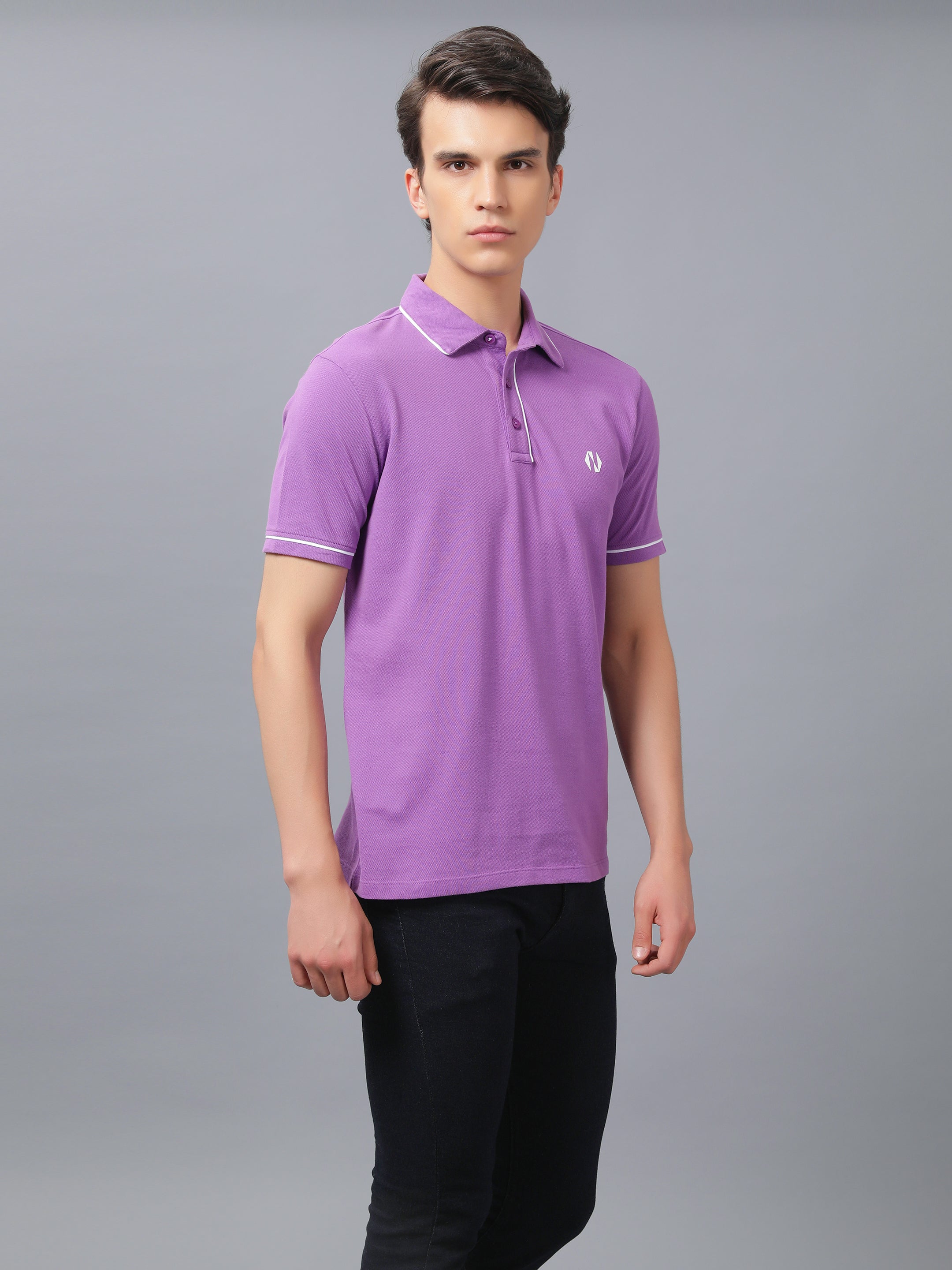 Nimble PURPLE Label  Regular Polo T-shirt With UV Protection for Men