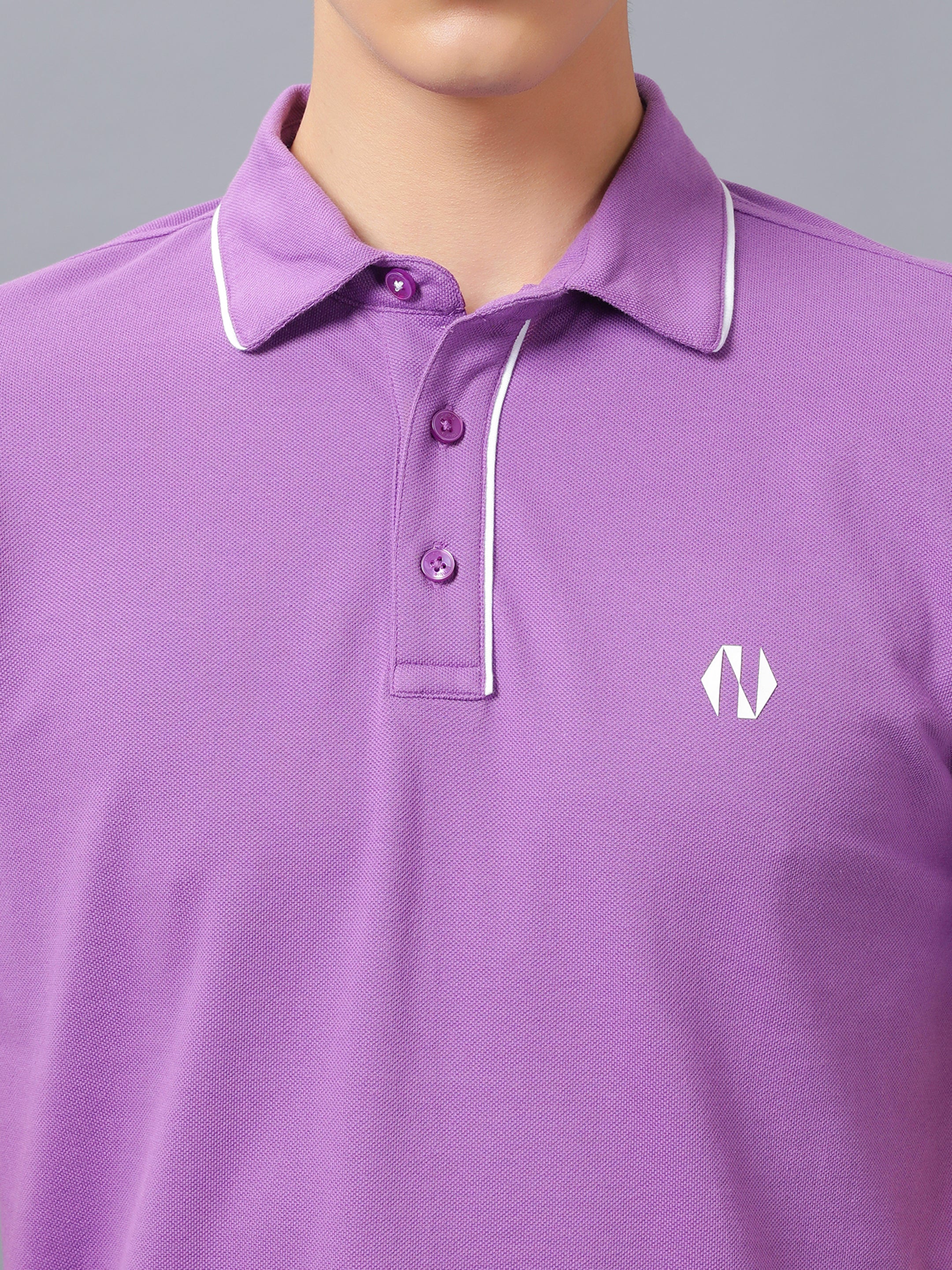 Nimble PURPLE Label  Regular Polo T-shirt With UV Protection for Men