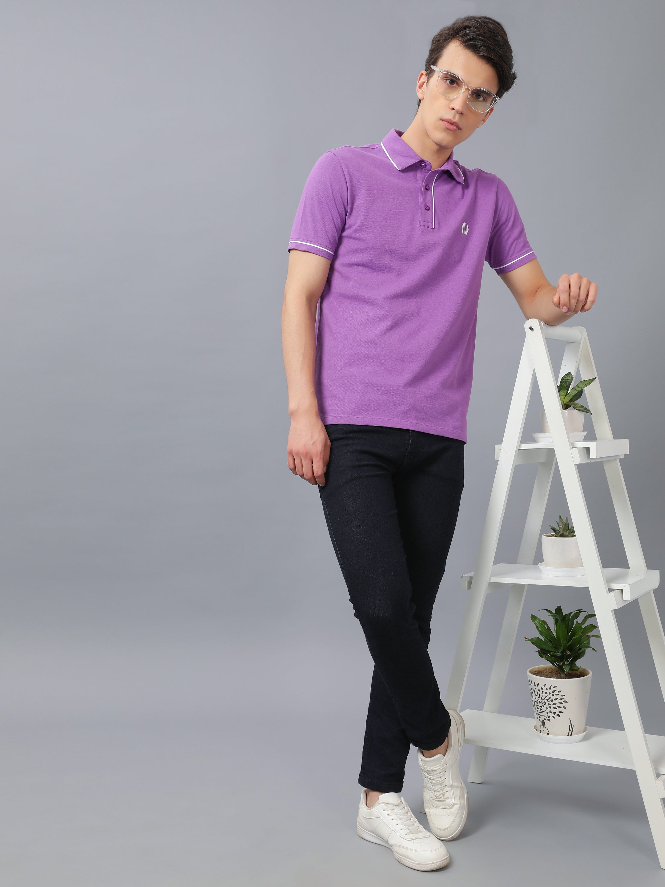 Nimble PURPLE Label  Regular Polo T-shirt With UV Protection for Men