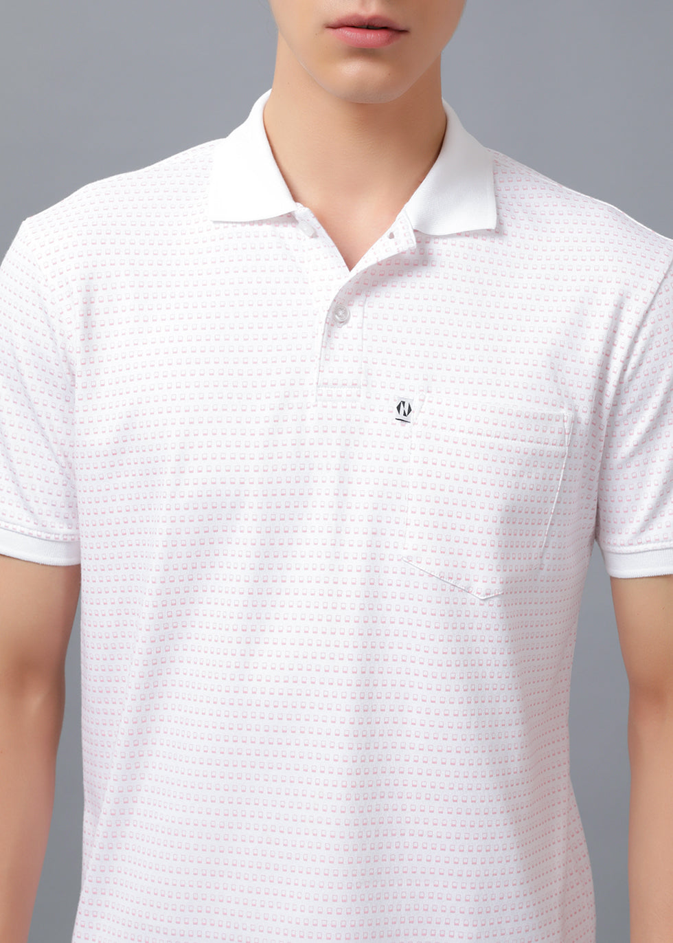 Men Golf Polo All Over Printed T-shirt