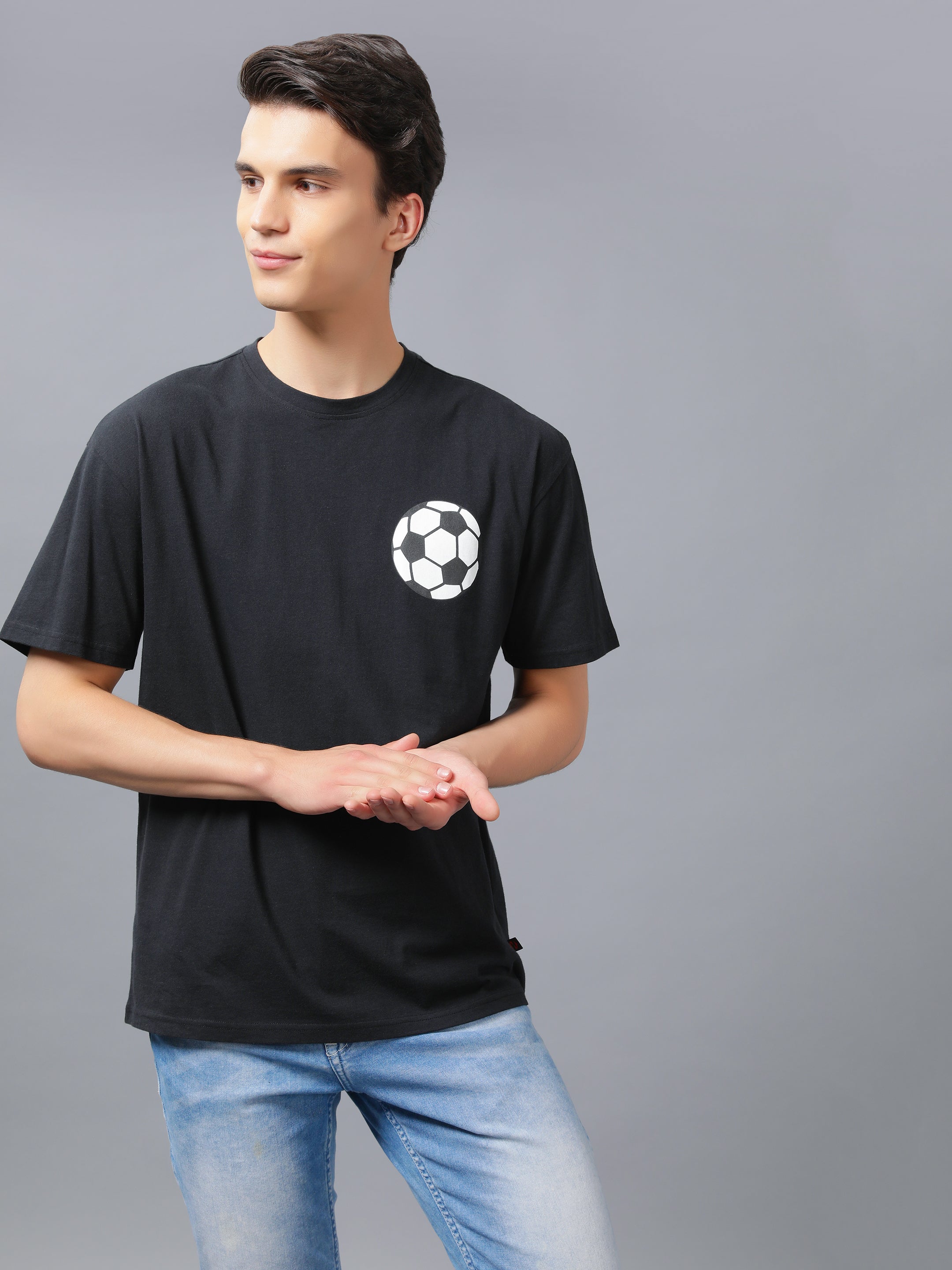 Nimble Men Round Neck Oversized T-shirt