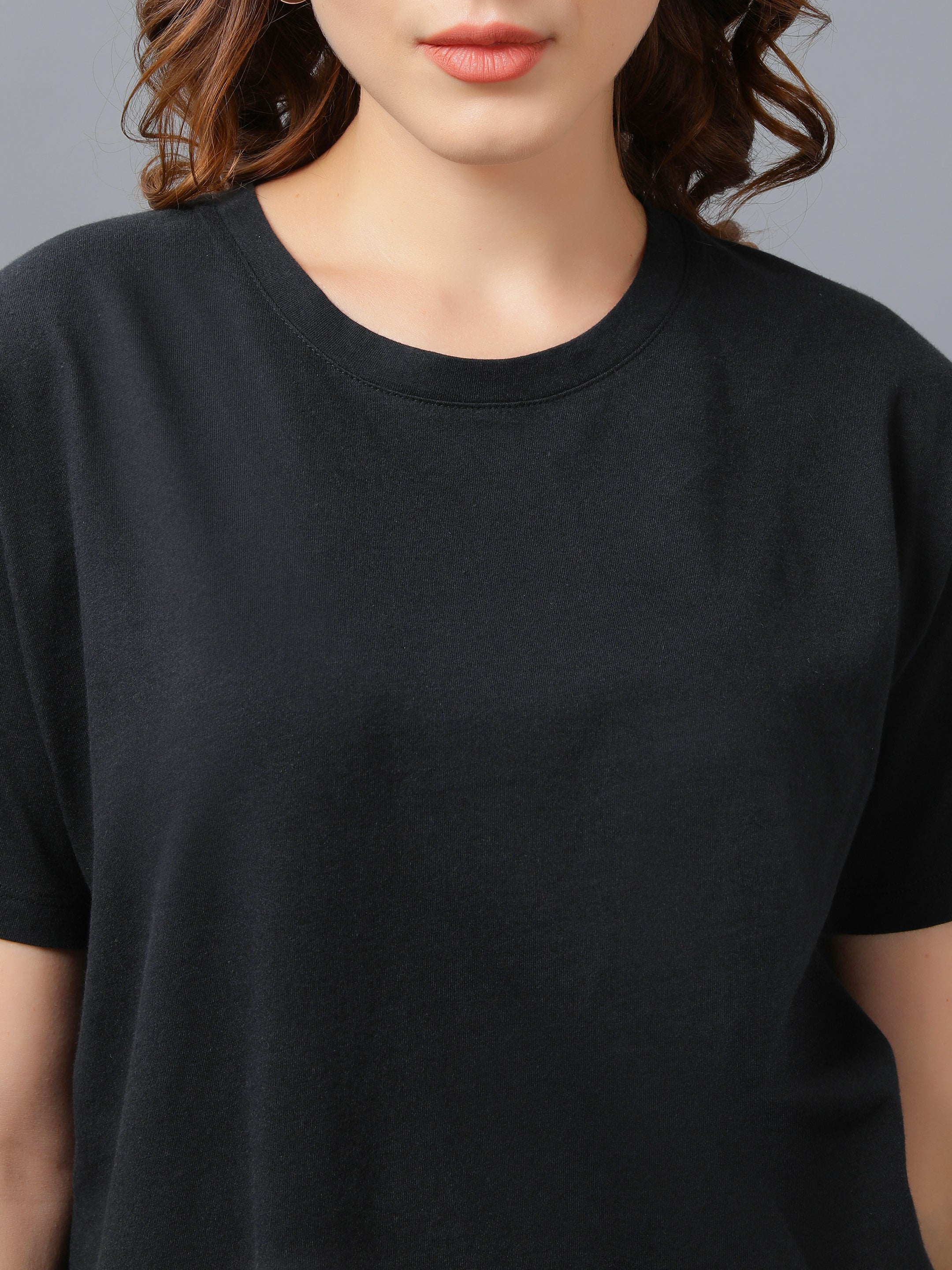 Nimble Women Round Neck Oversized T-shirt