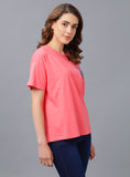 Nimble Women Round Neck Oversized T-shirt