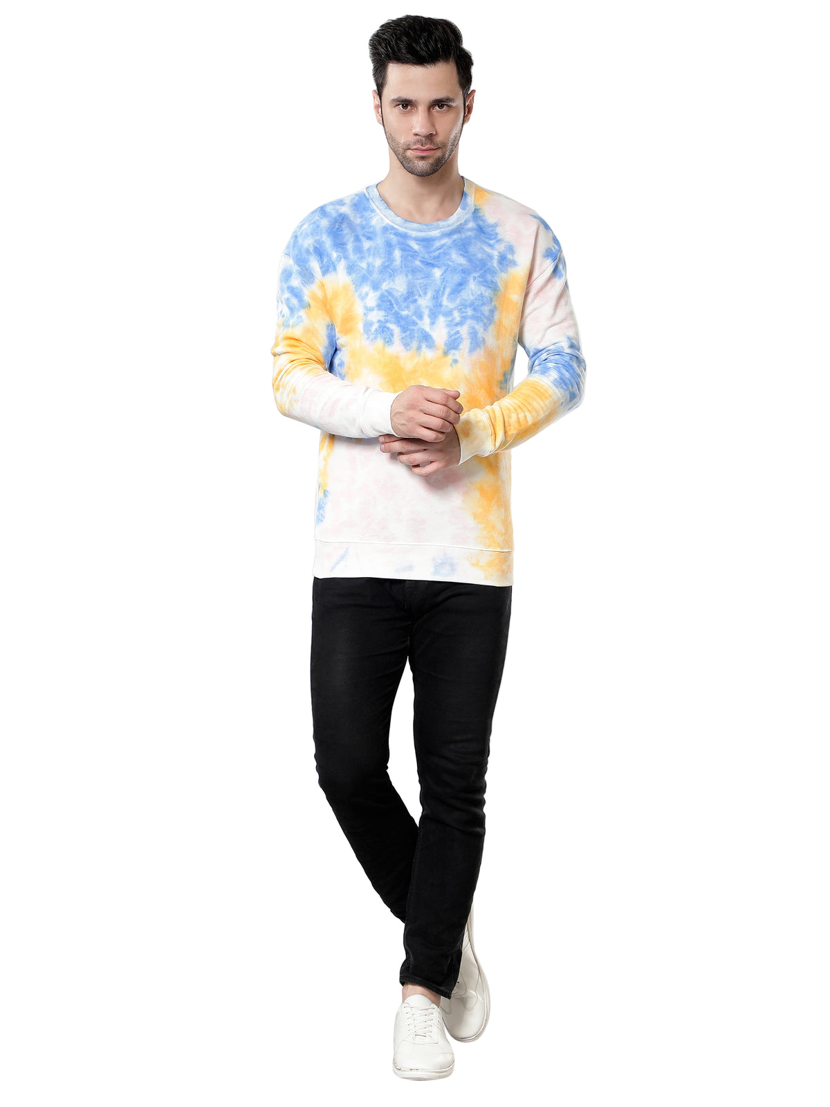 Mens Patches Tie & Dye Sweatshirt