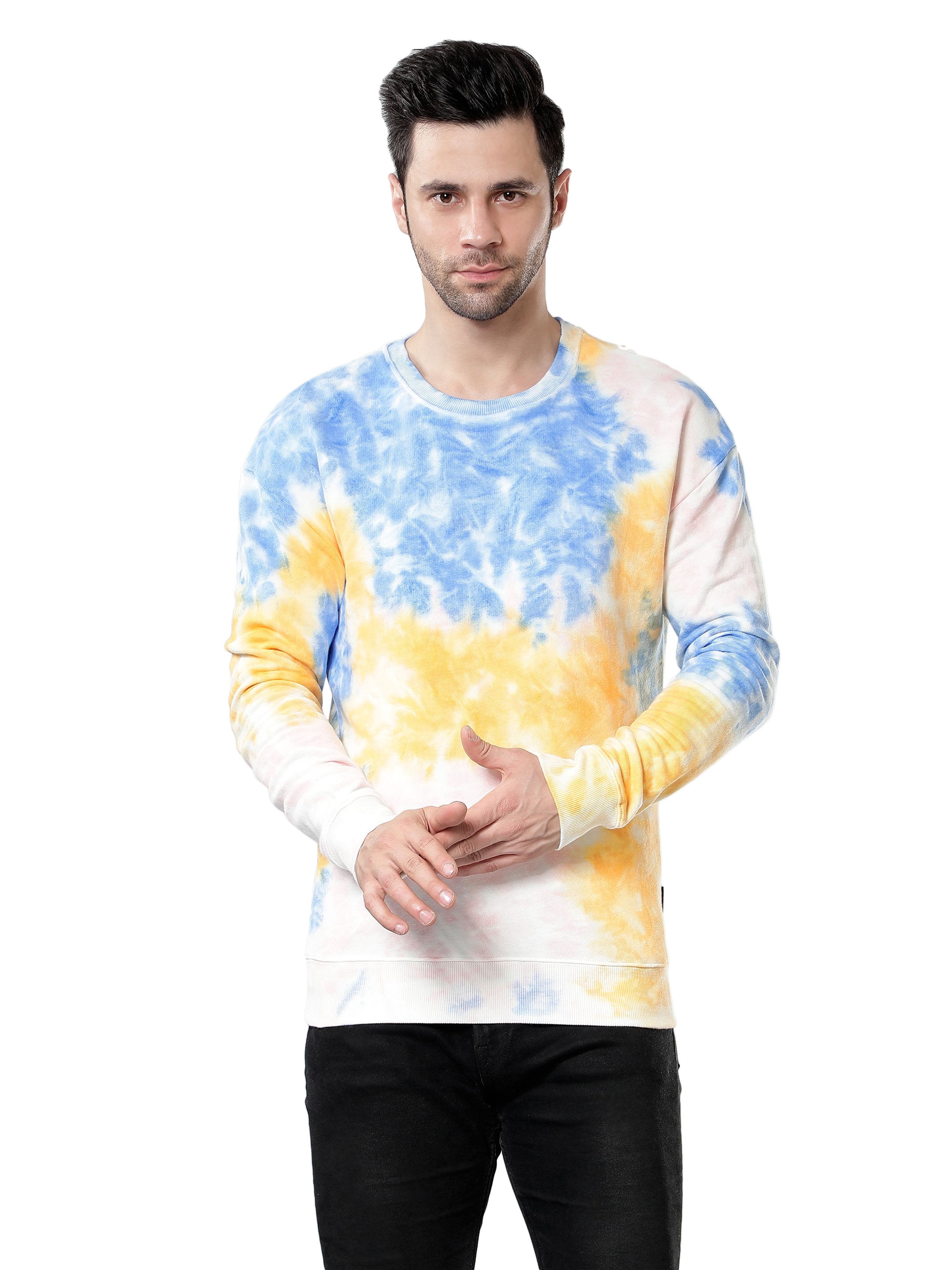 Mens Patches Tie & Dye Sweatshirt