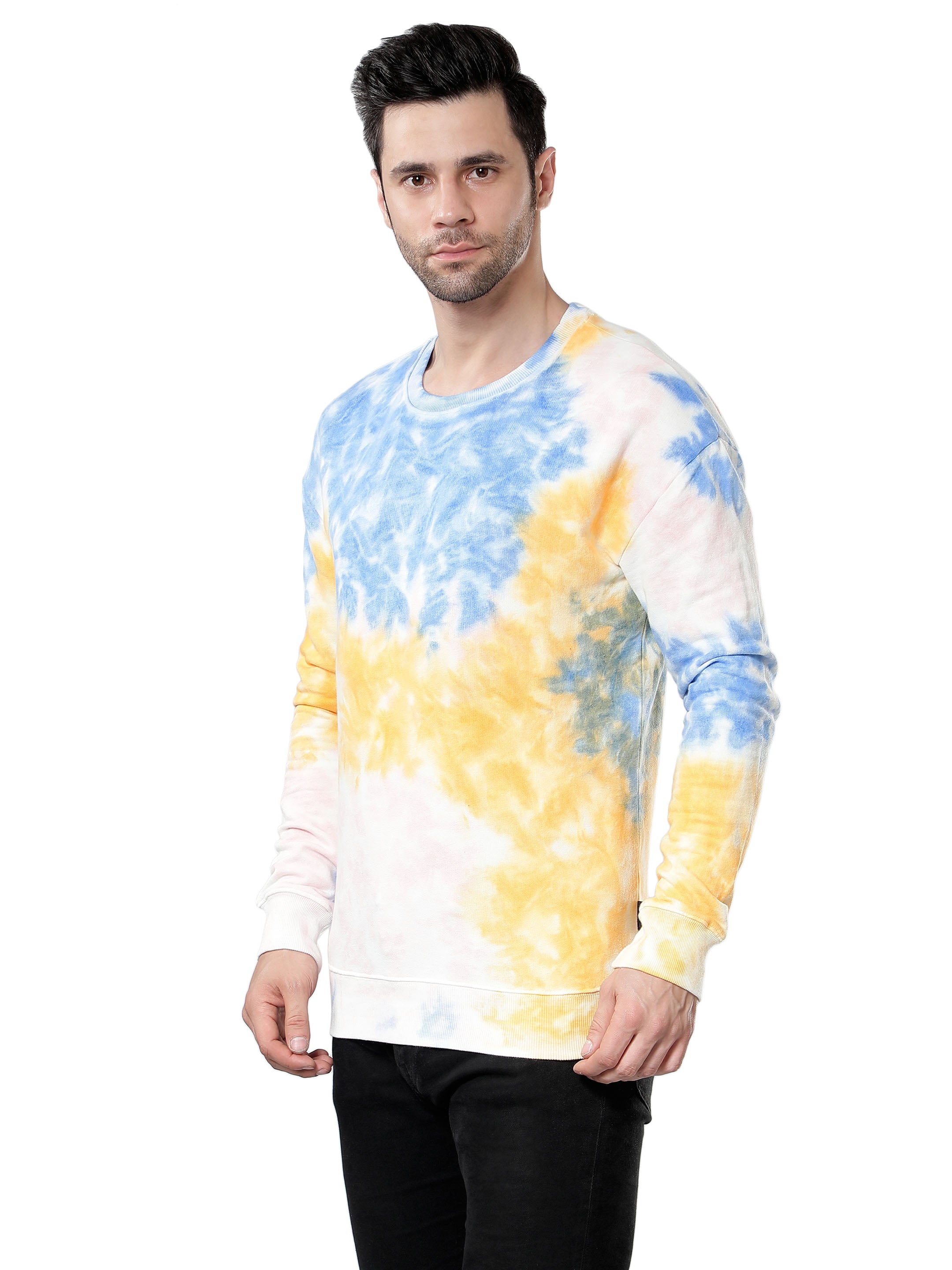 Mens Patches Tie & Dye Sweatshirt