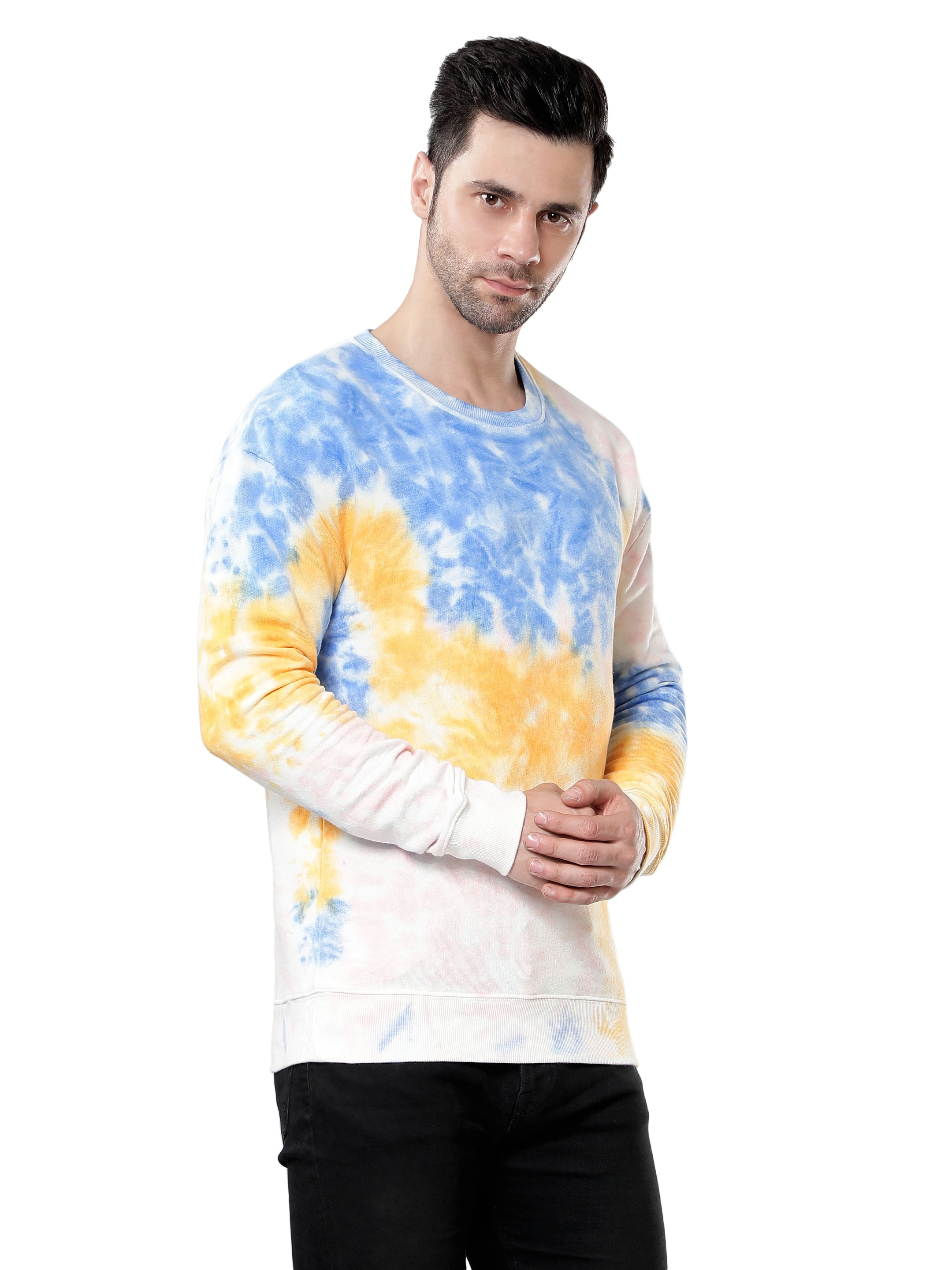 Mens Patches Tie & Dye Sweatshirt