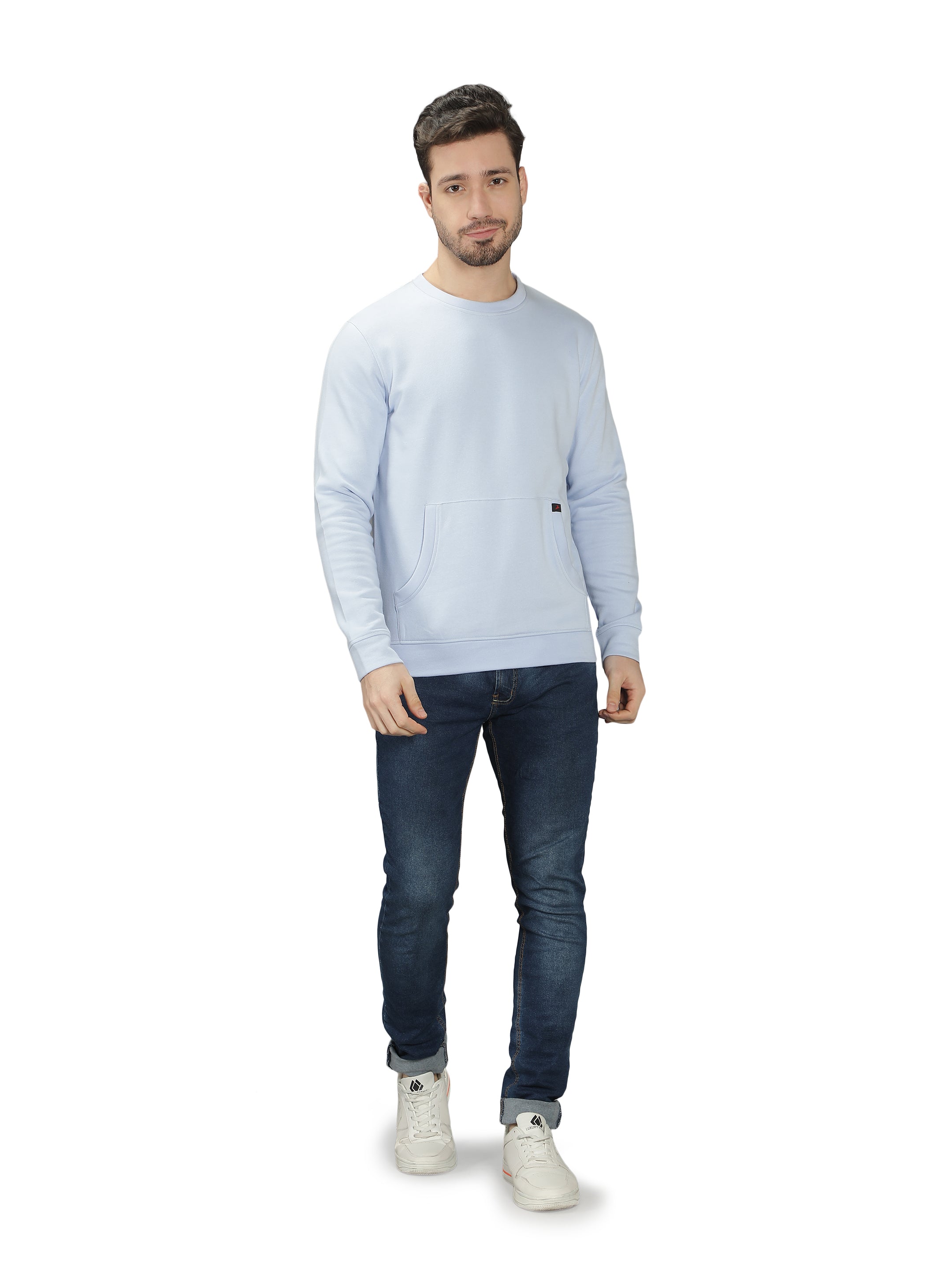 Mens Fleece Sweatshirt with Kangaroo Pocket