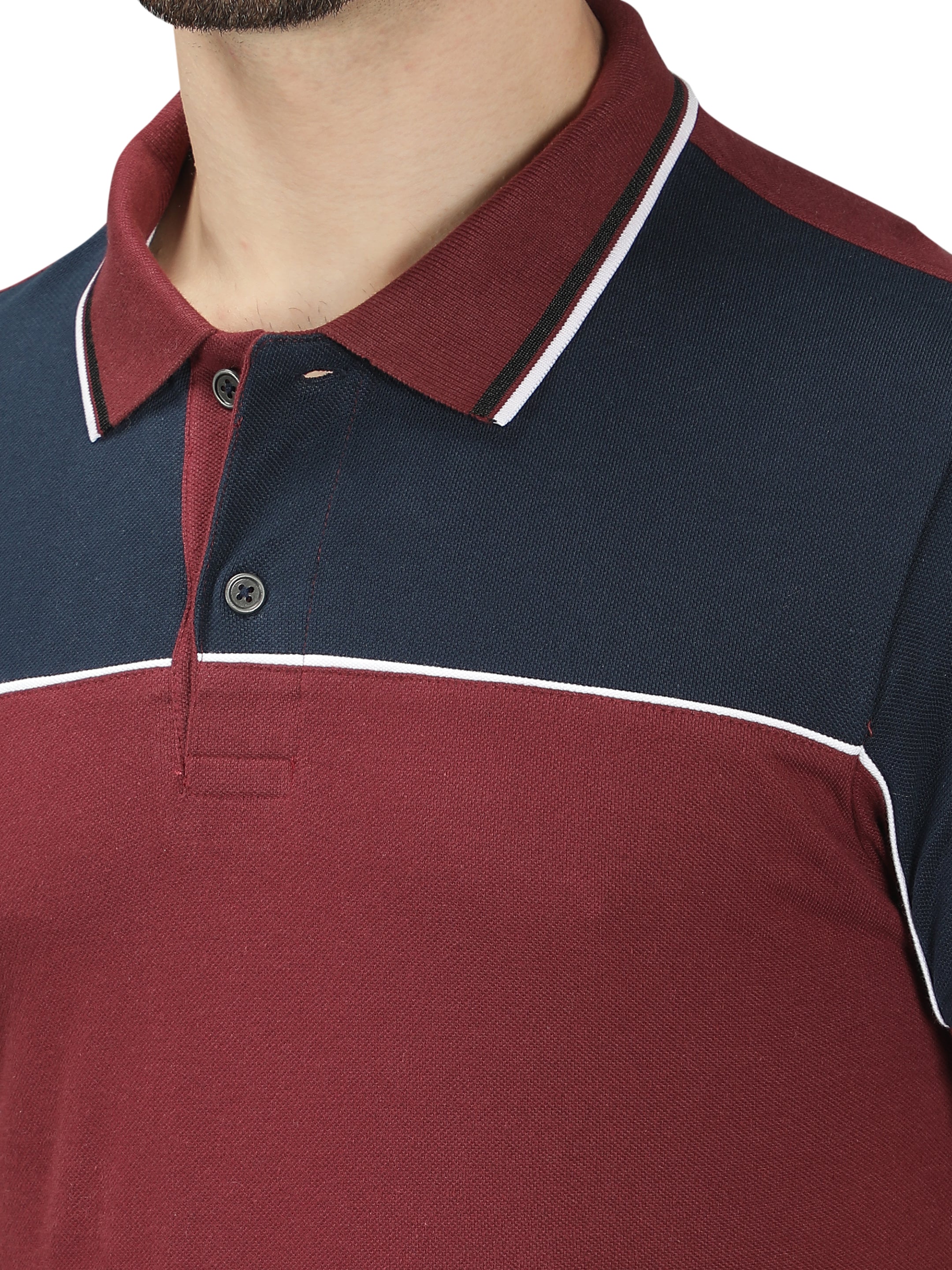 Maroon Short Sleeve Polo T-Shirt for Men