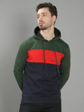 Green Full Sleeves Cut n Sew Hoodie Sweatshirt