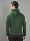 Green Full Sleeves Cut n Sew Hoodie Sweatshirt