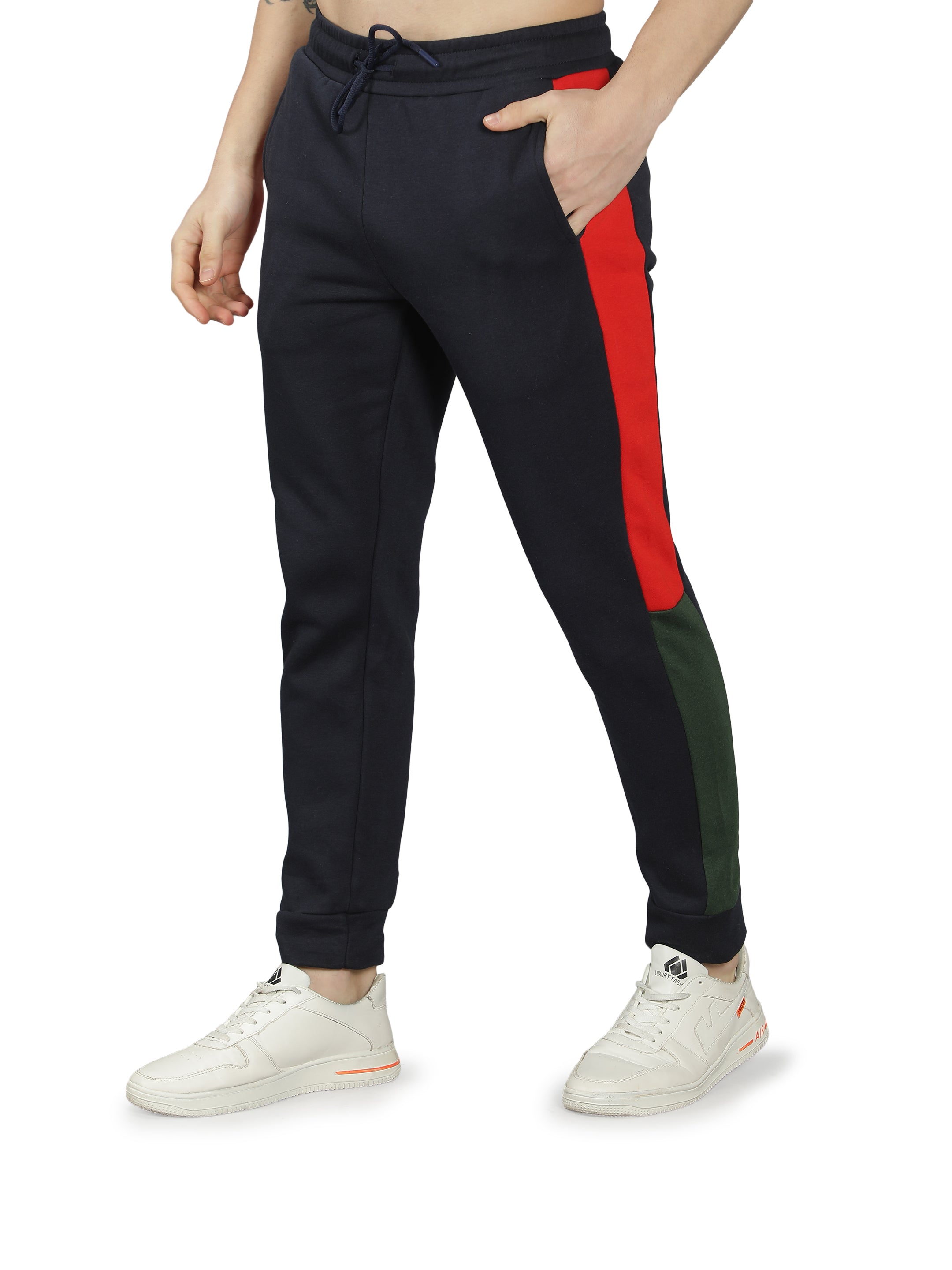 Cut n Sew Fleece Joggers for Men