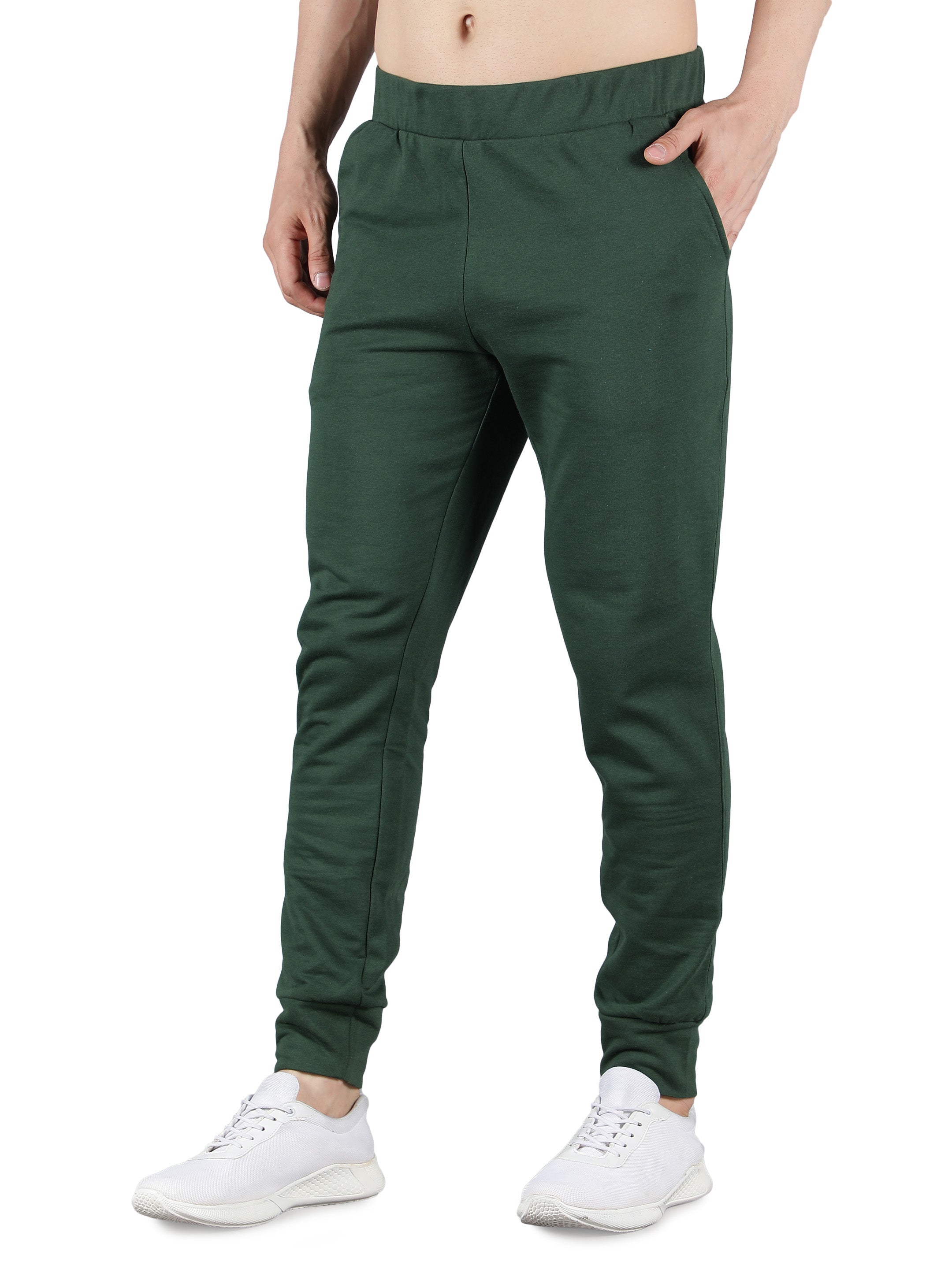 Solid Cut & Sew Fleece Joggers for Men