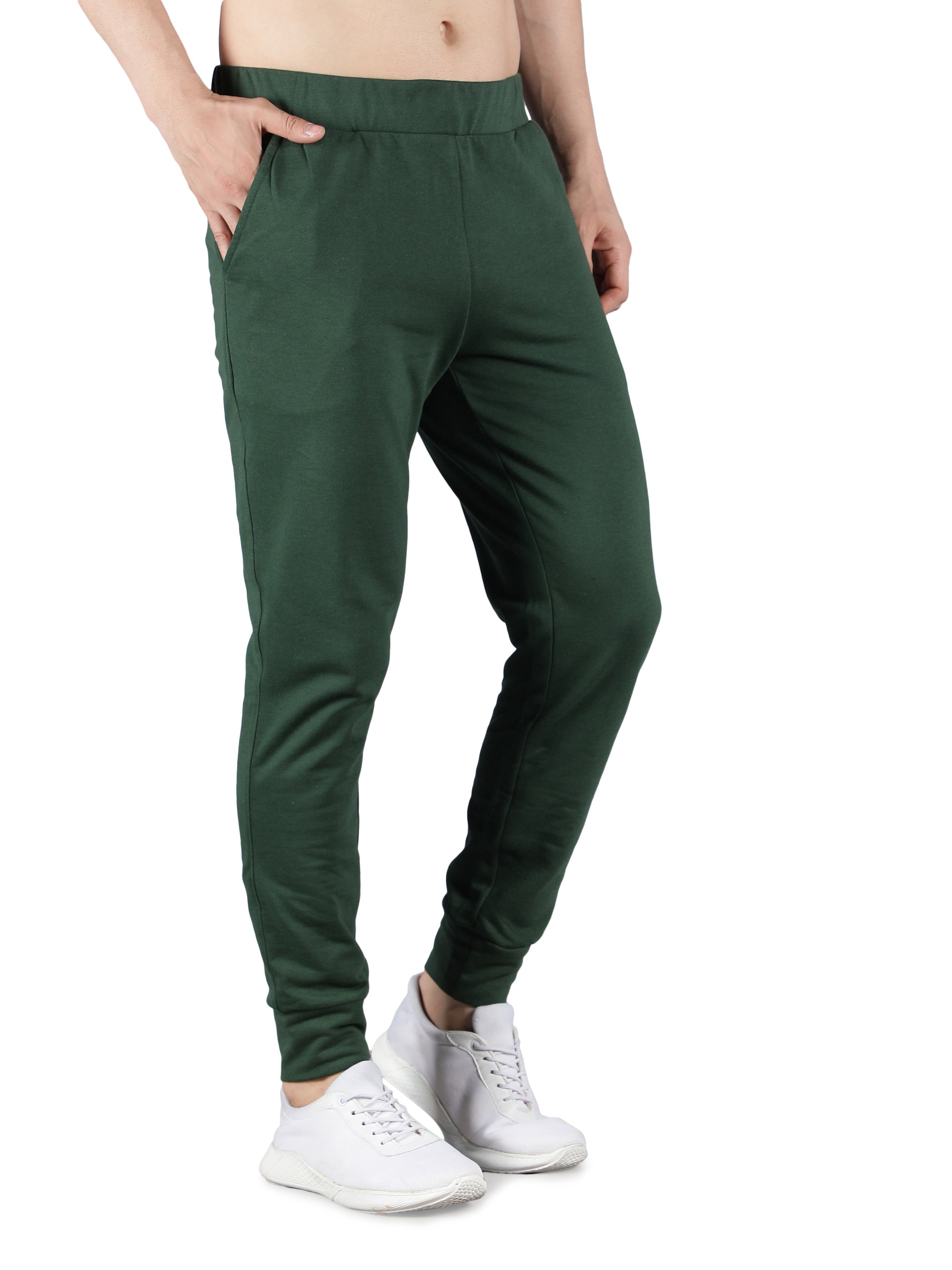 Solid Cut & Sew Fleece Joggers for Men