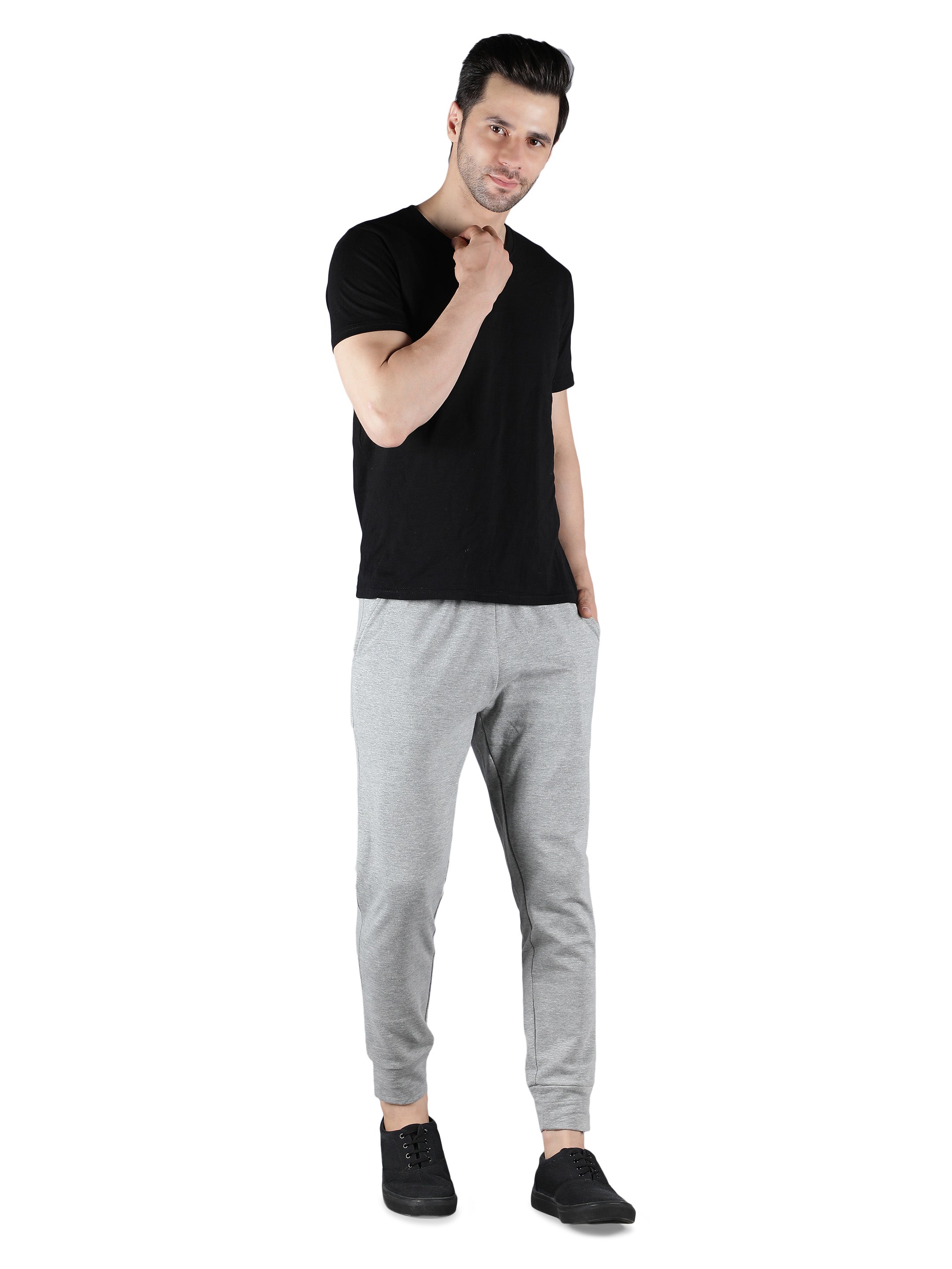 Solid Fleece Joggers for Men