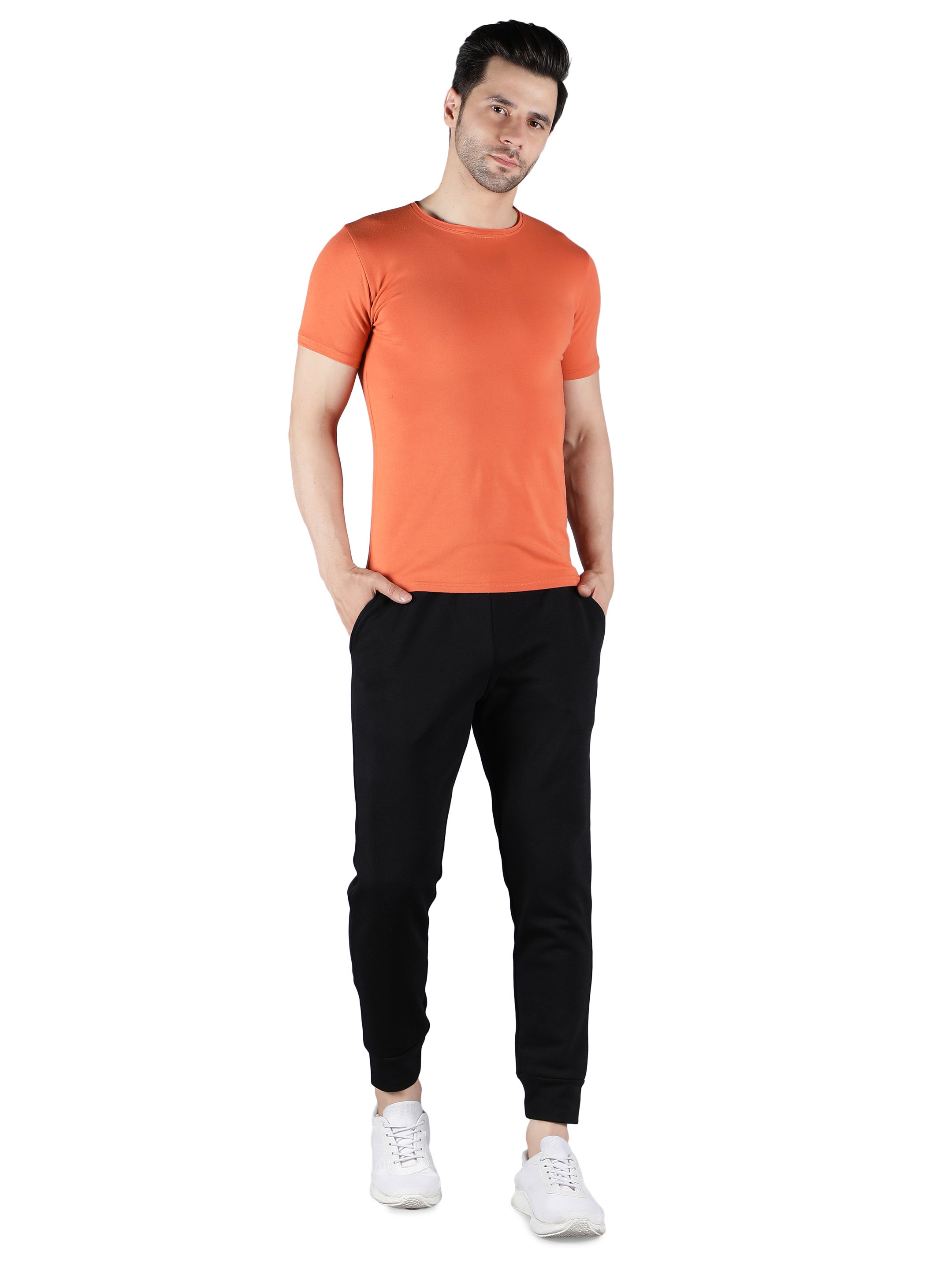 Solid Fleece Joggers for Men