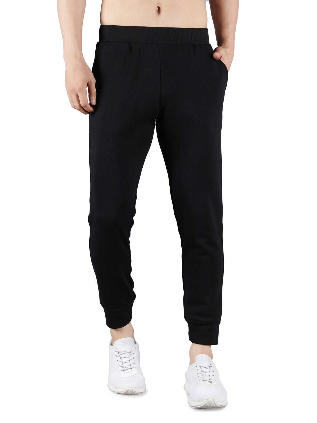 Solid Fleece Joggers for Men