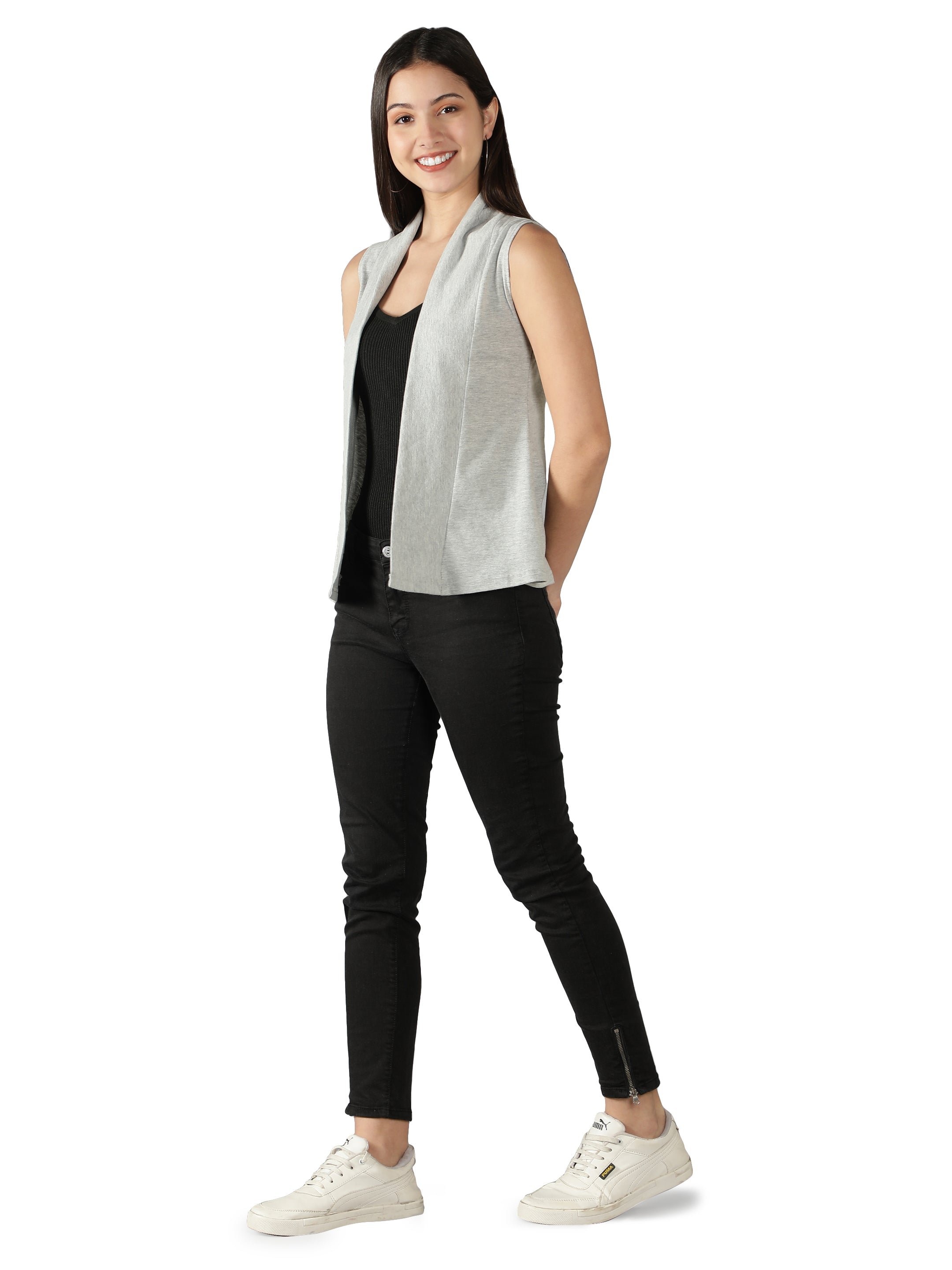 Womens Short Shrug with Cut Sleeves