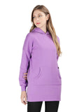 Womens Sweatshirt Dress with Hood and Kangaroo Pocket