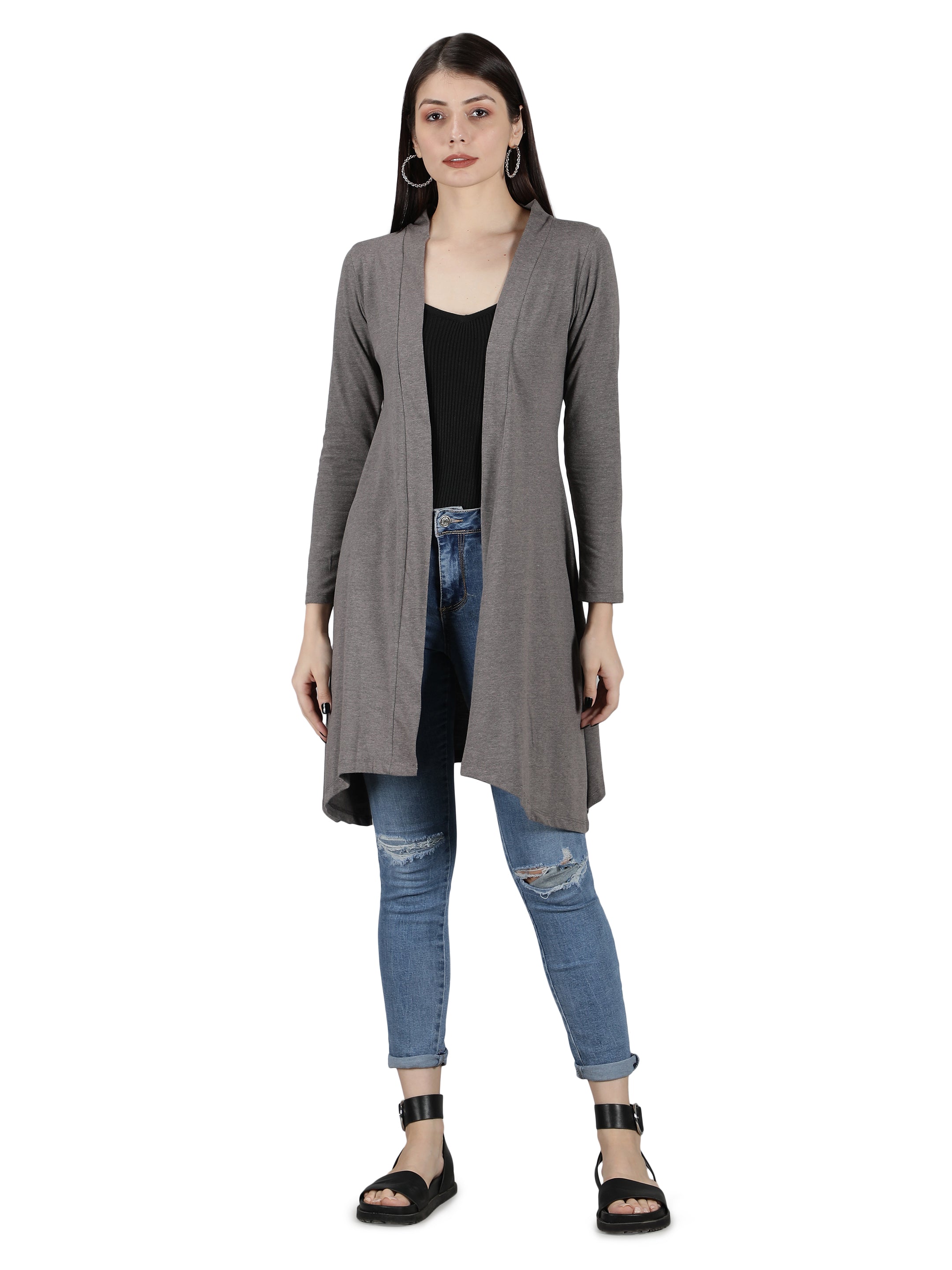 Womens Long Shrug with Long Sleeves