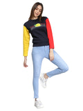 Navy Blue Full Sleeves Sweatshirt for Women