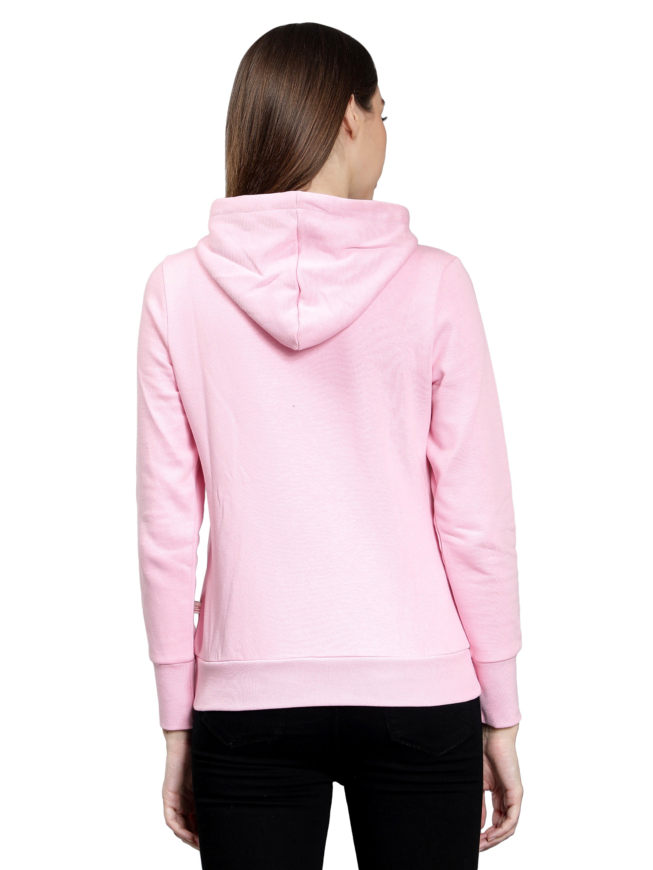 Light Pink Full Sleeves Hoodie for Women