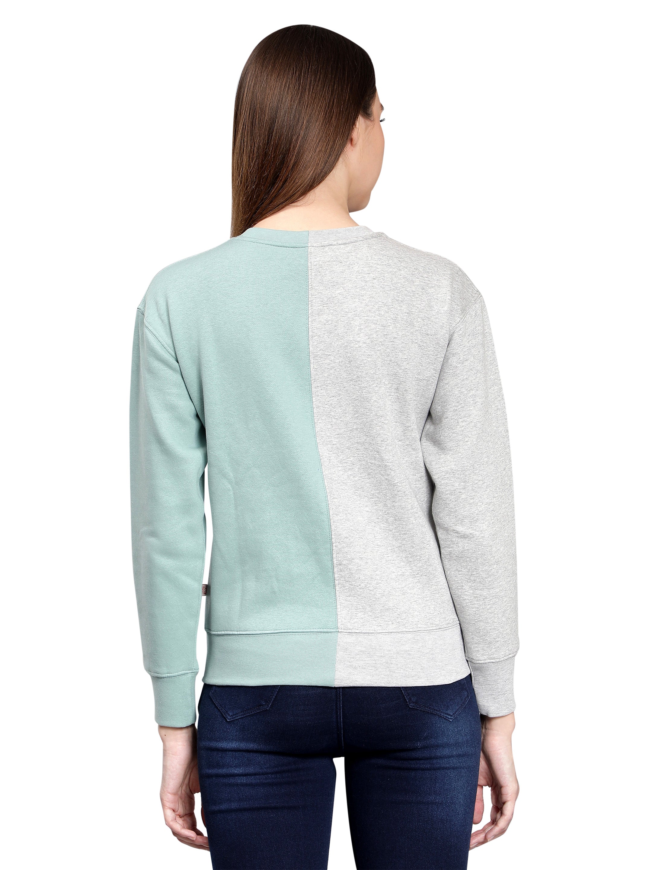 Mint Full Sleeves Sweatshirt for Women