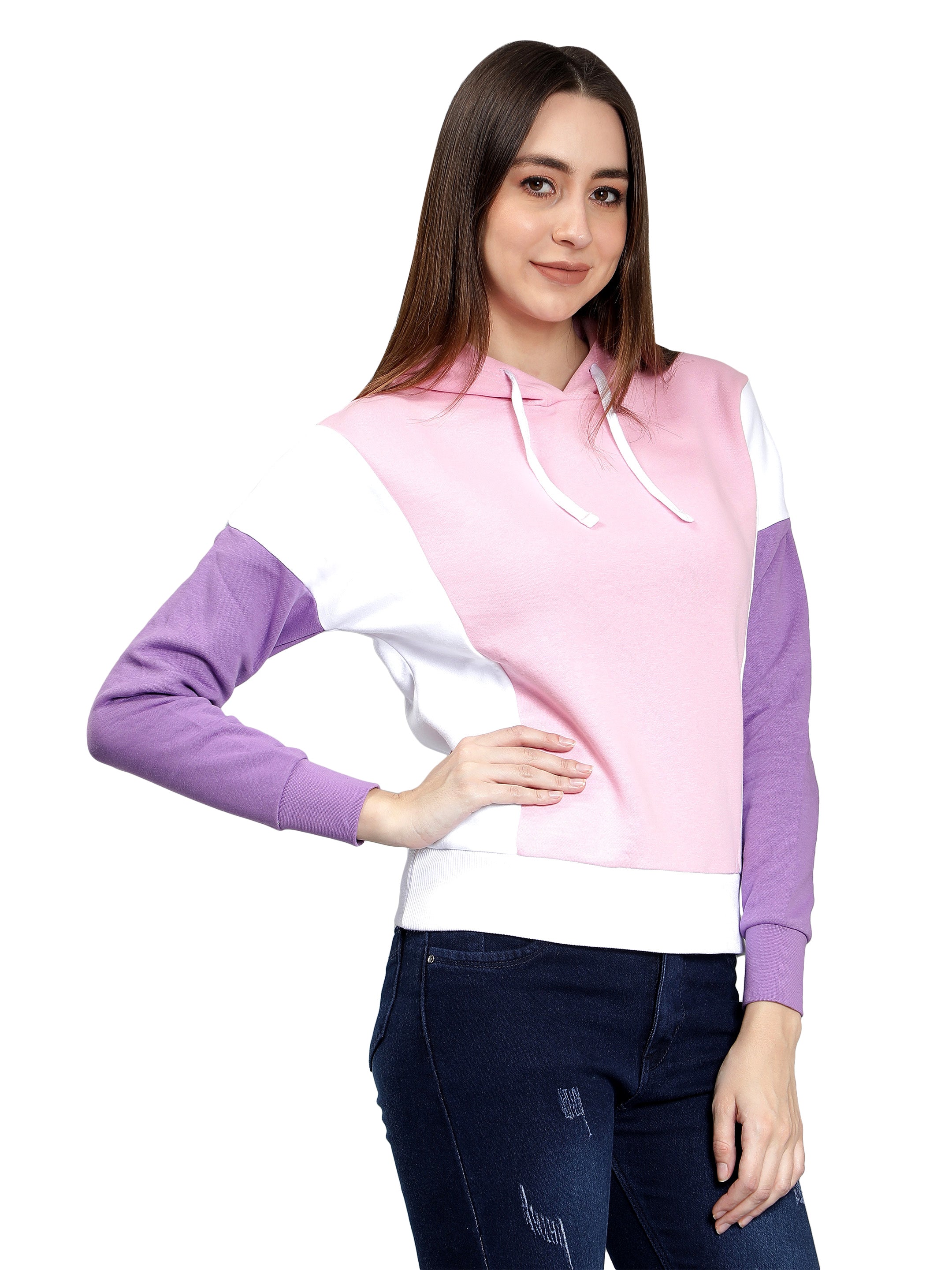 Pink Full Sleeves Hoodie for Women