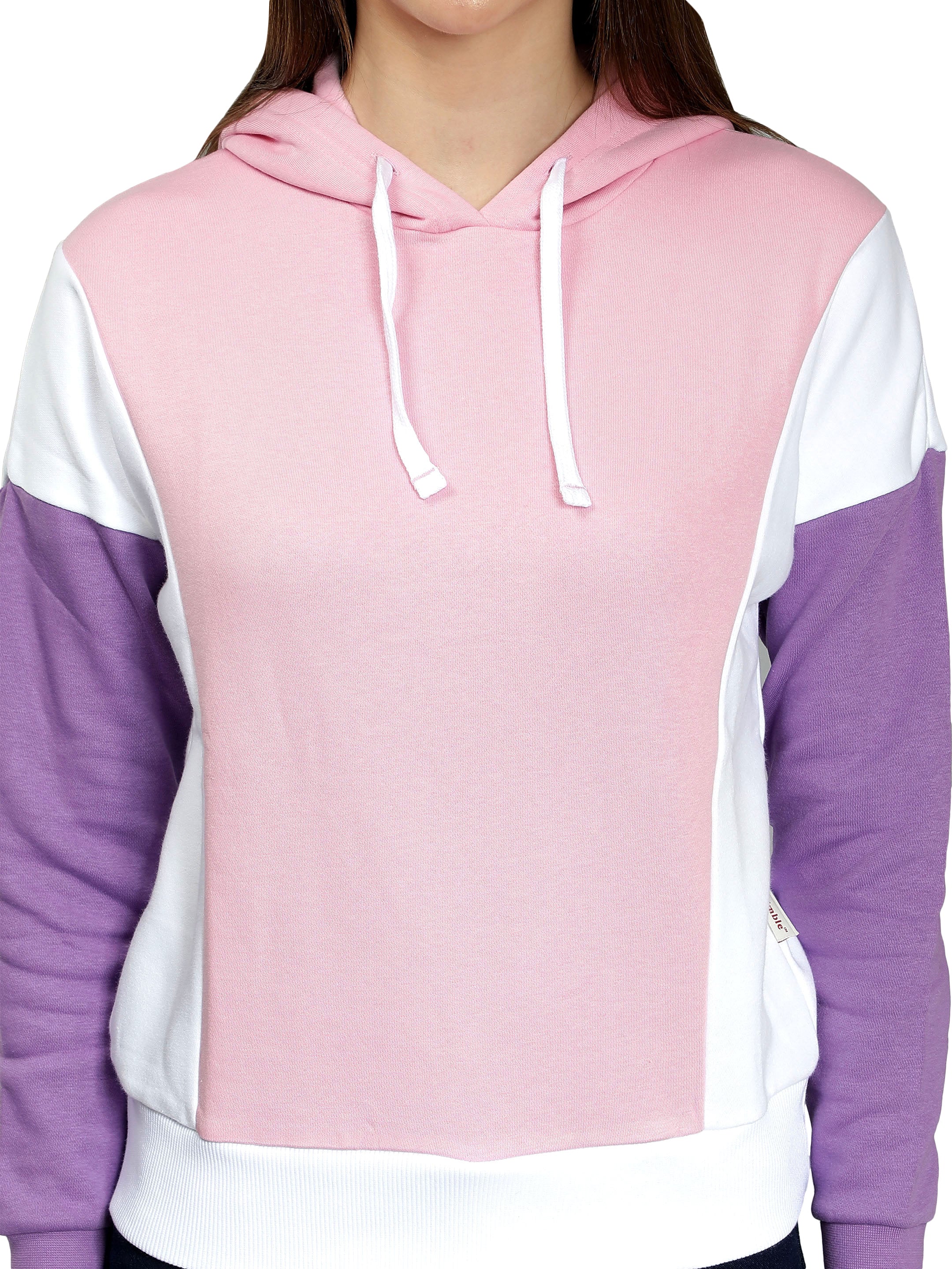 Pink Full Sleeves Hoodie for Women