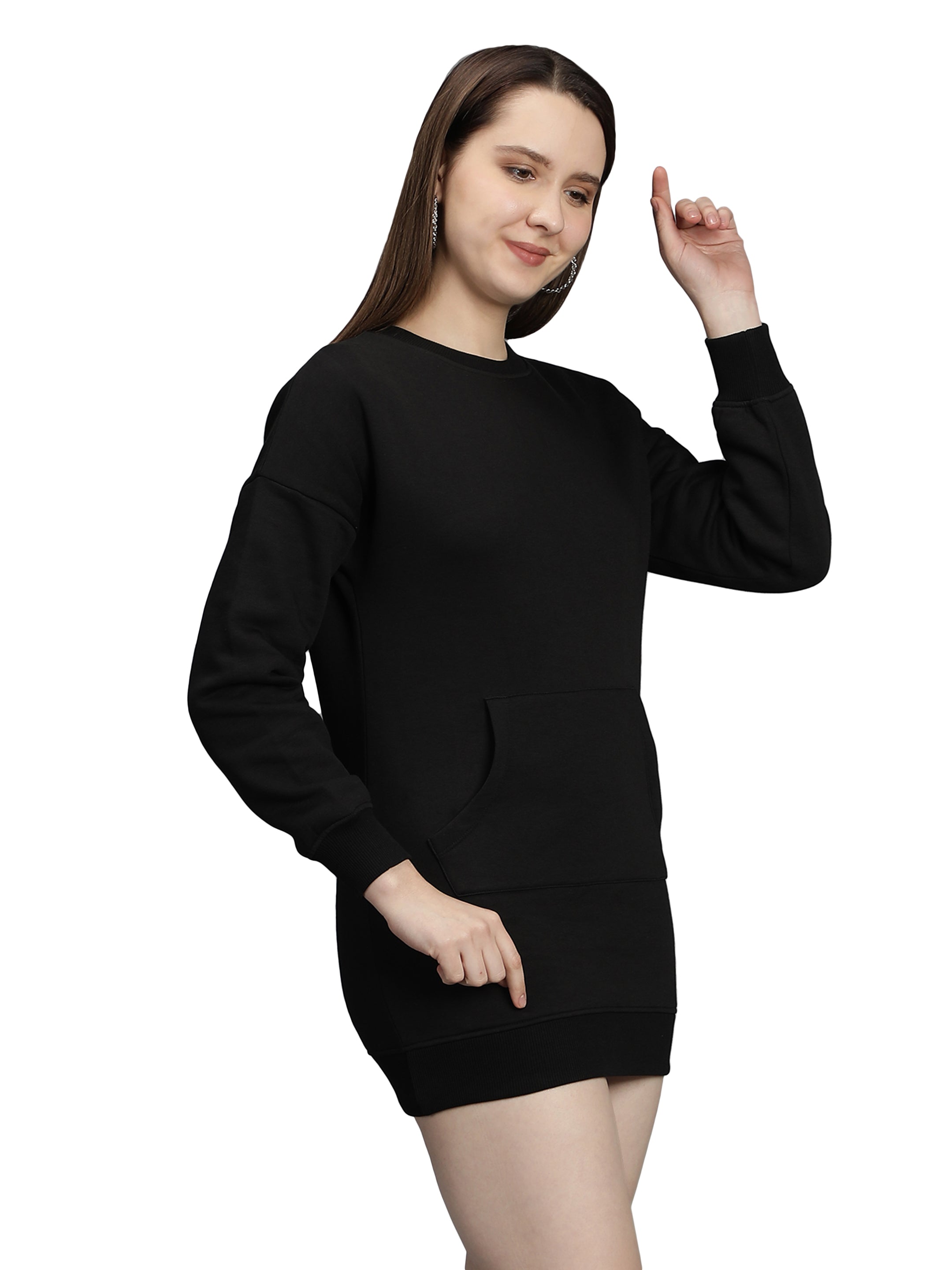 Womens Full Sleeves Sweatshirt Dress