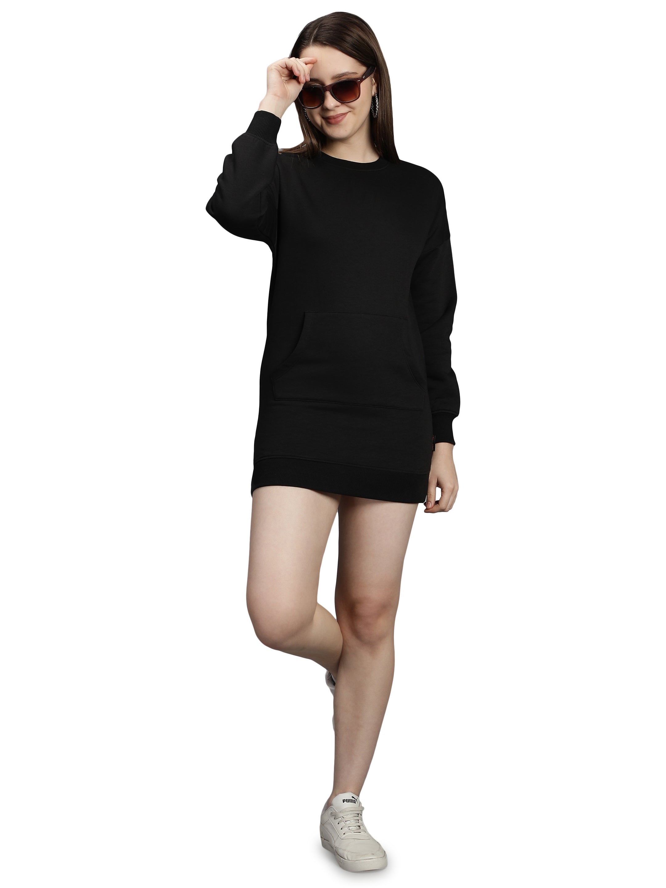 Womens Full Sleeves Sweatshirt Dress