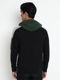 Men Color Black Hoodie