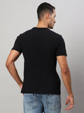 Mens Basic Round Neck Printed T Shirt