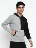 Men Color Black Hoodie