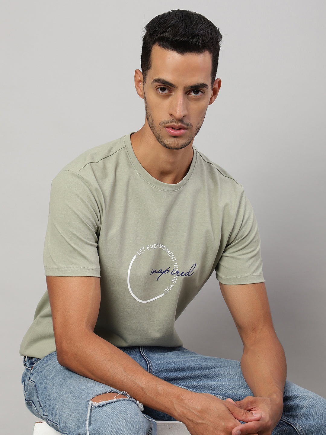 Mens Basic Round Neck T Shirts