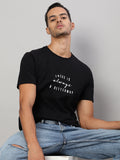 Mens Basic Round Neck Printed T Shirt