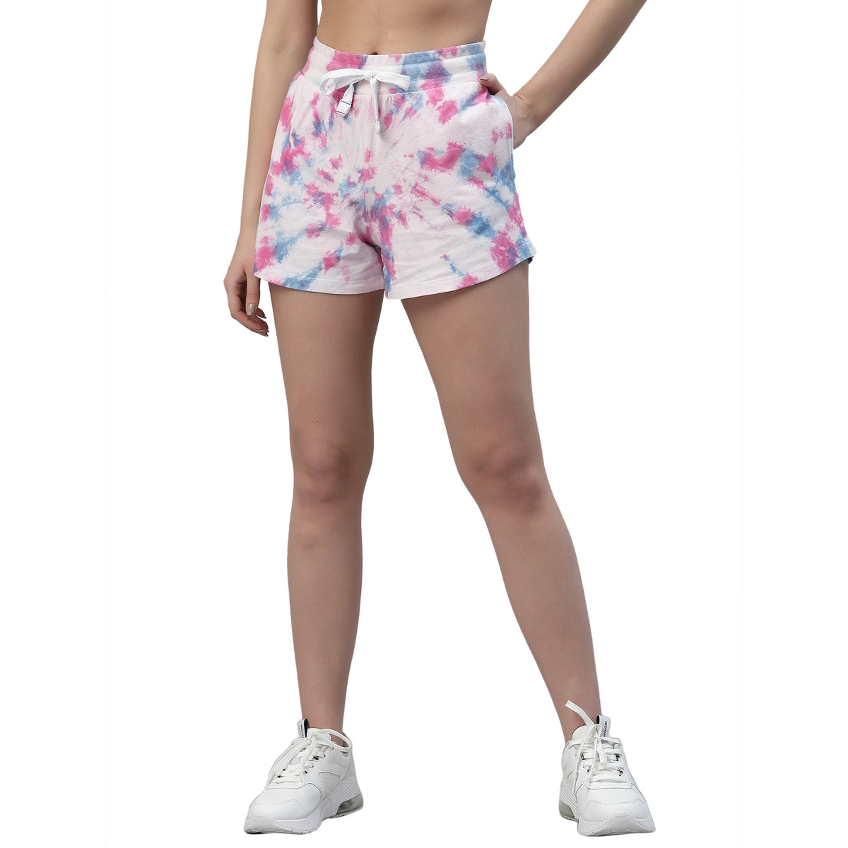 Womens Spiral Tie n Dye Shorts