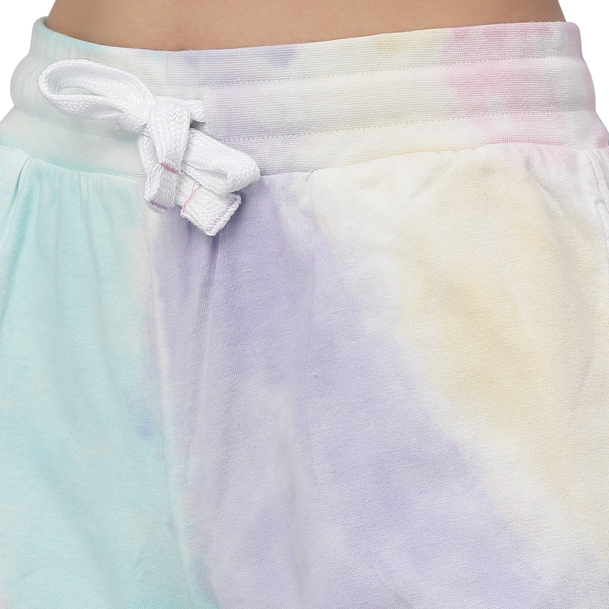 Womens Stripe Tie n Dye Shorts