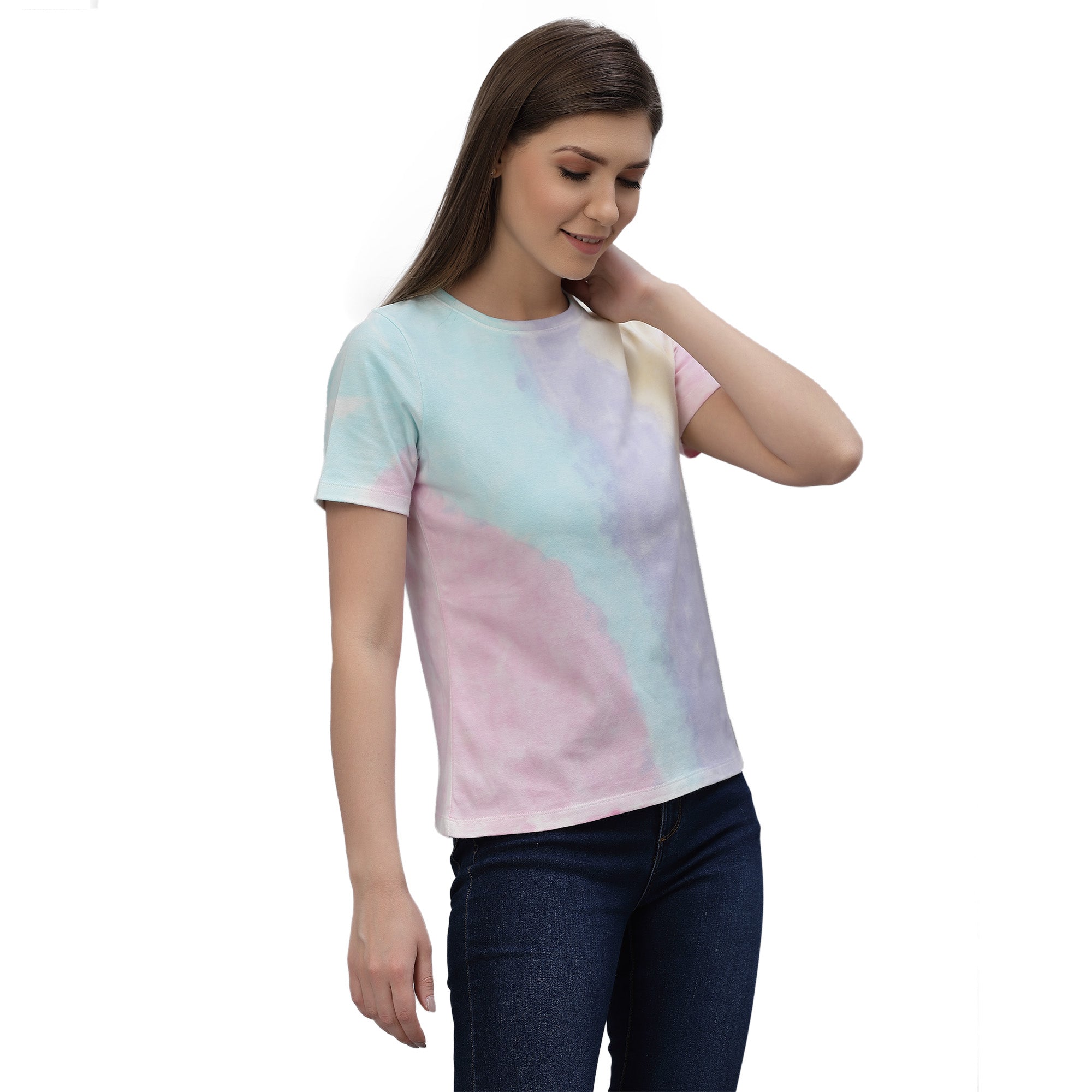 Womens Crumple Tie n Dye T-Shirt