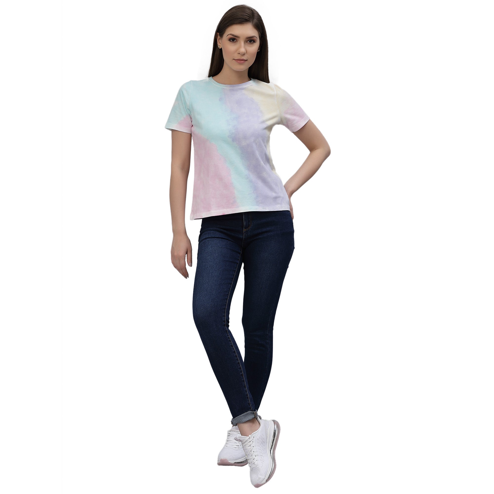 Womens Crumple Tie n Dye T-Shirt