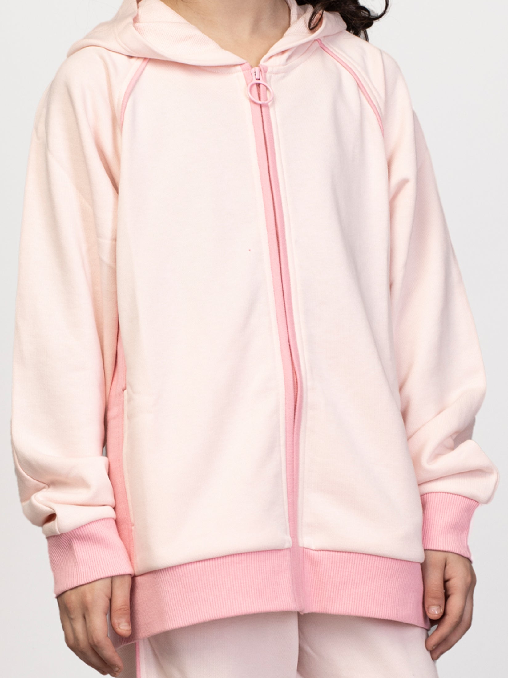 Nimble Baby Pink Solid Sweatshirt For Girls| Full Sleeve Sweatshirt | Cotton Polyester