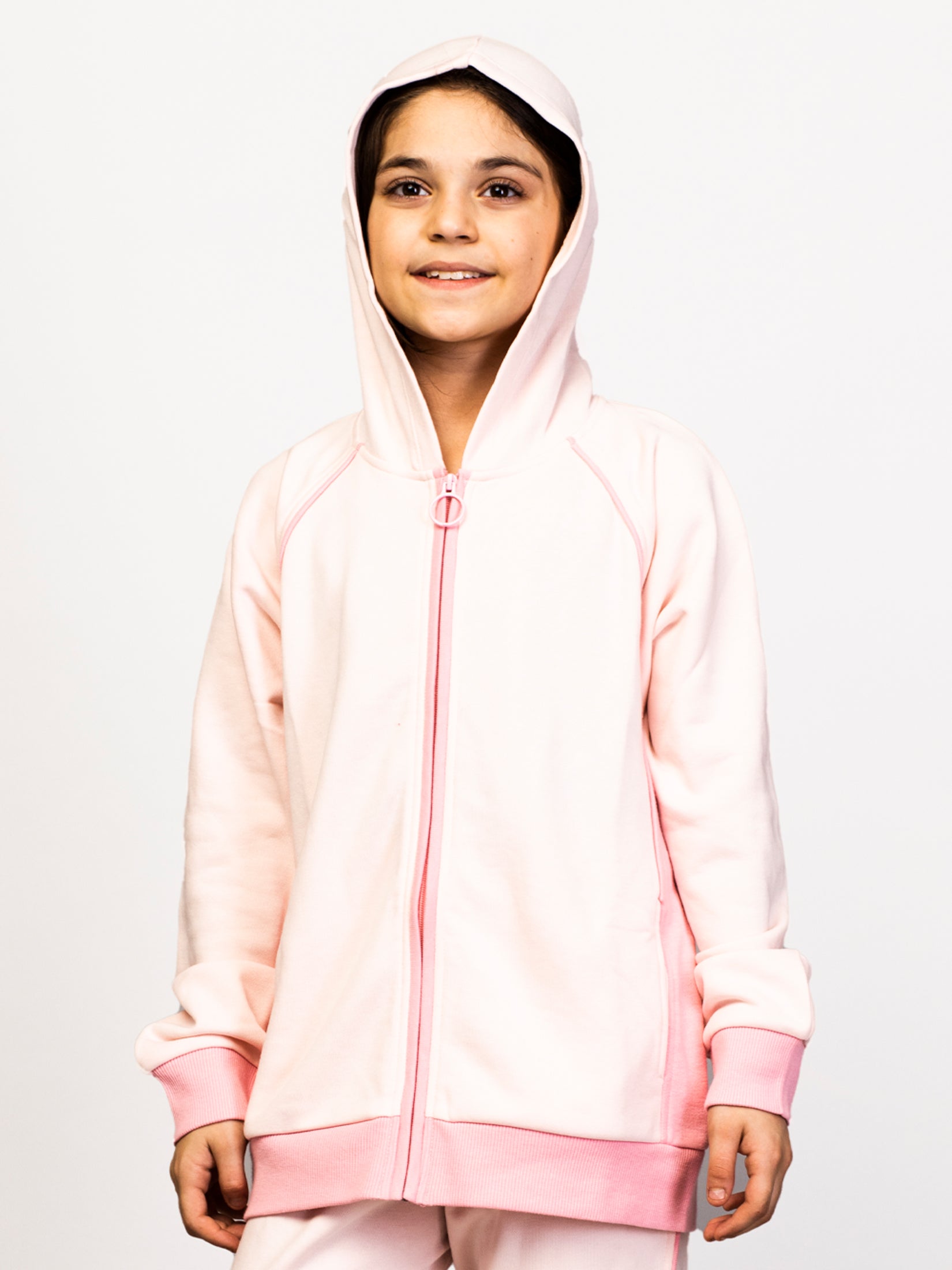 Nimble Baby Pink Solid Sweatshirt For Girls| Full Sleeve Sweatshirt | Cotton Polyester