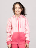 Nimble Light Pink Solid Sweatshirt For Girls| Full Sleeve Sweatshirt | Cotton Polyester