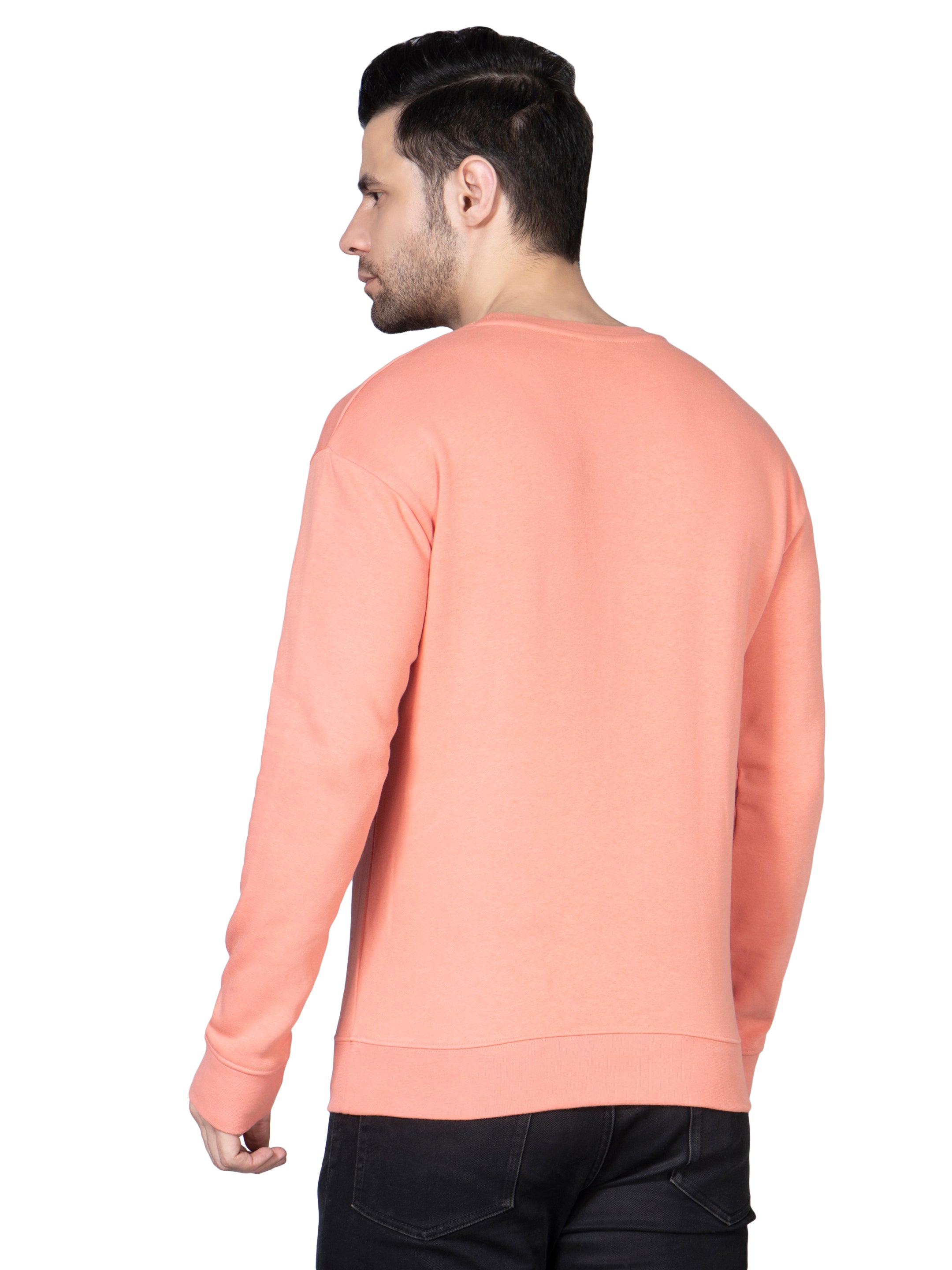 Mens Coral Full Sleeves Fleece Sweatshirt