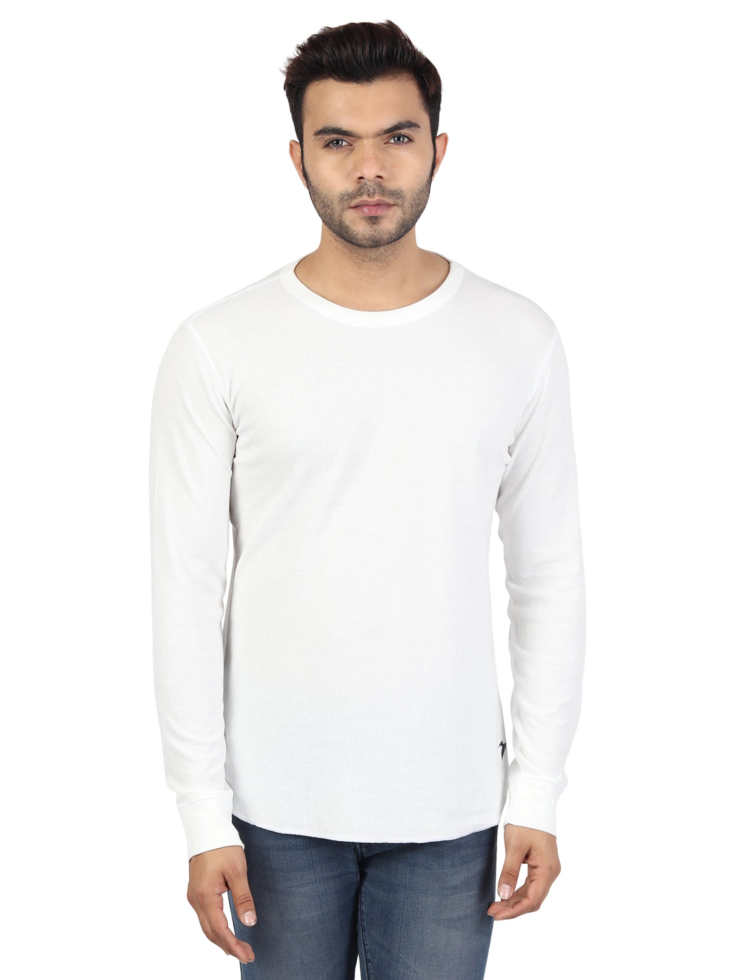 Mens Solid Full Sleeves T-Shirt