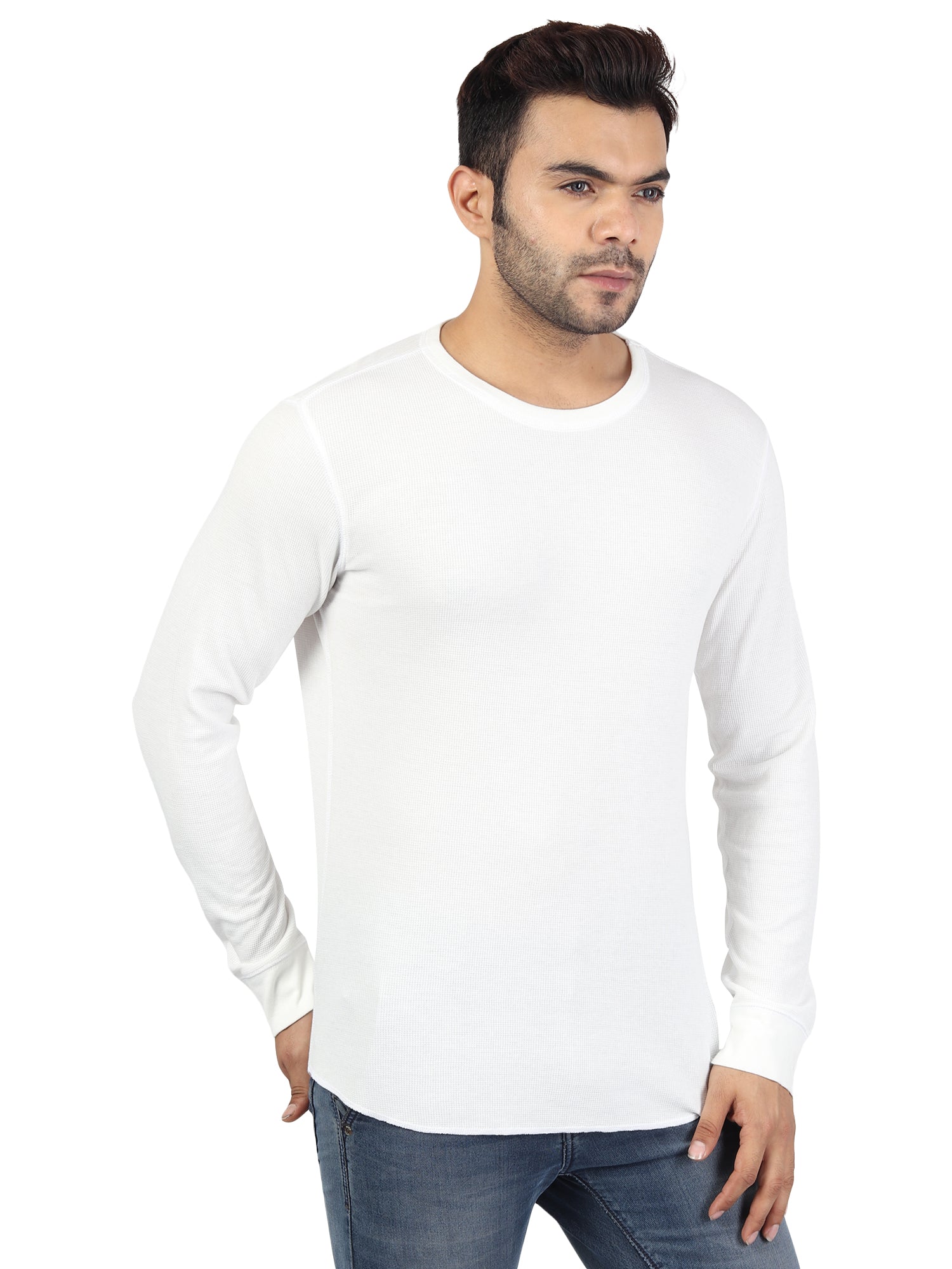 Mens Solid Full Sleeves T-Shirt