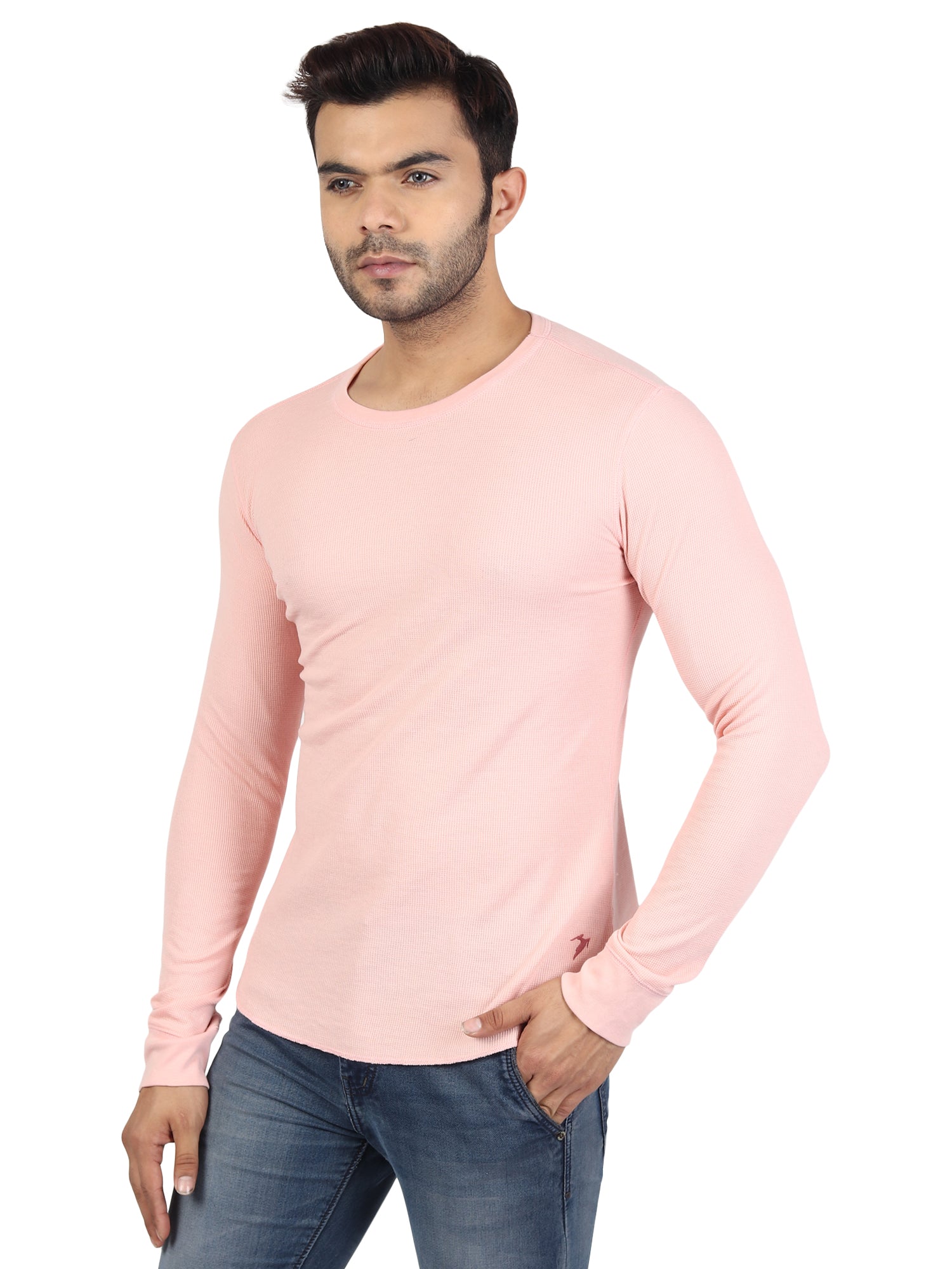 Mens Solid Full Sleeves T-Shirt