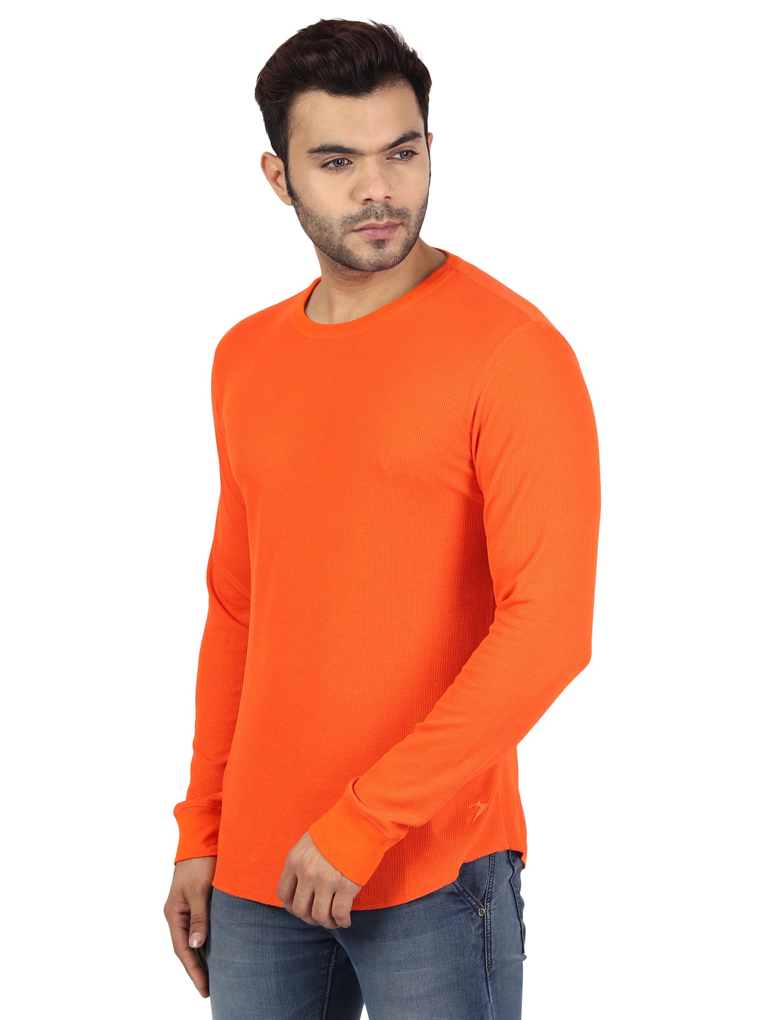 Mens Solid Full Sleeves T-Shirt